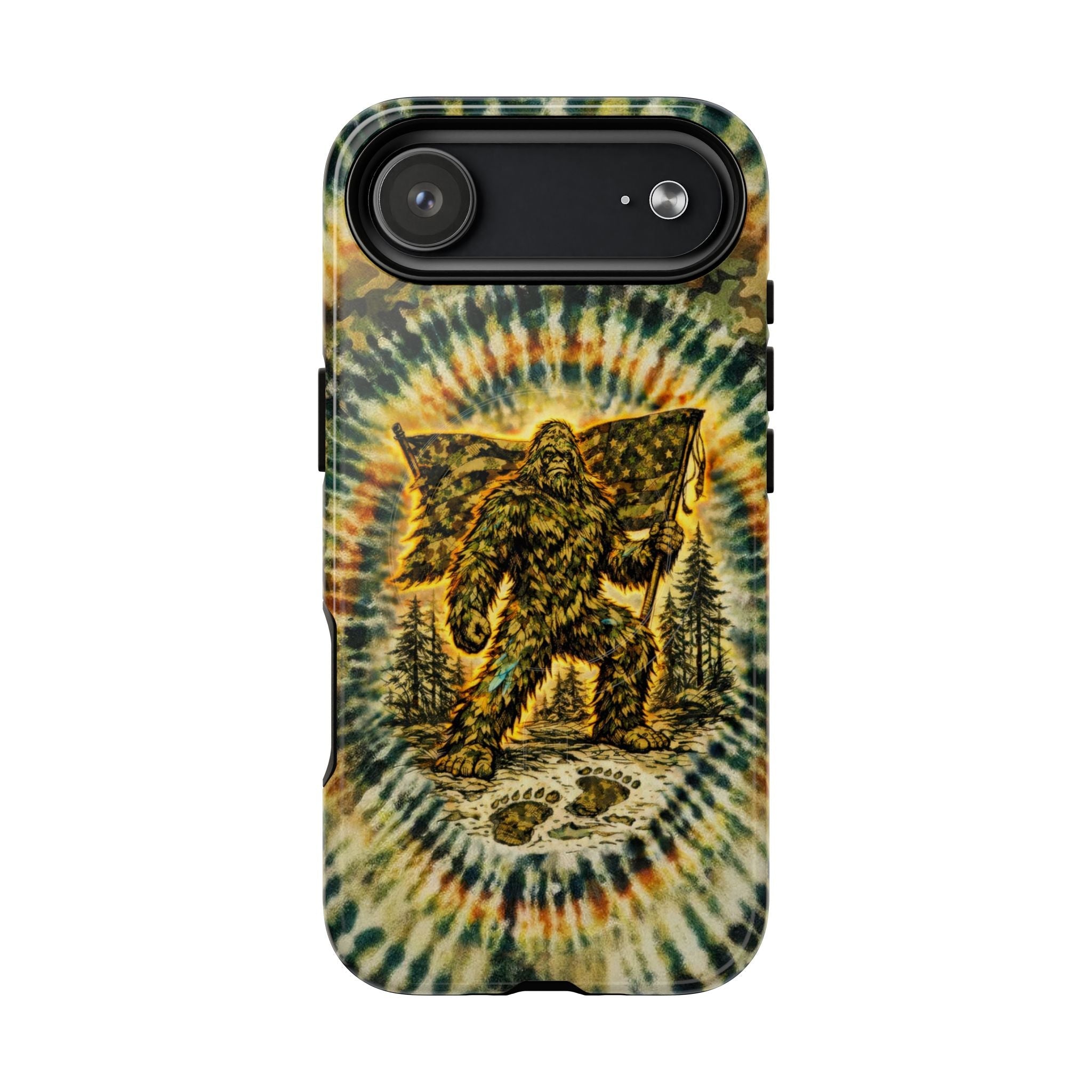 BIGFOOT WITH FLAG CAMOUFLAGE MAGNETIC  PHONE CASE  - TLTW0705262