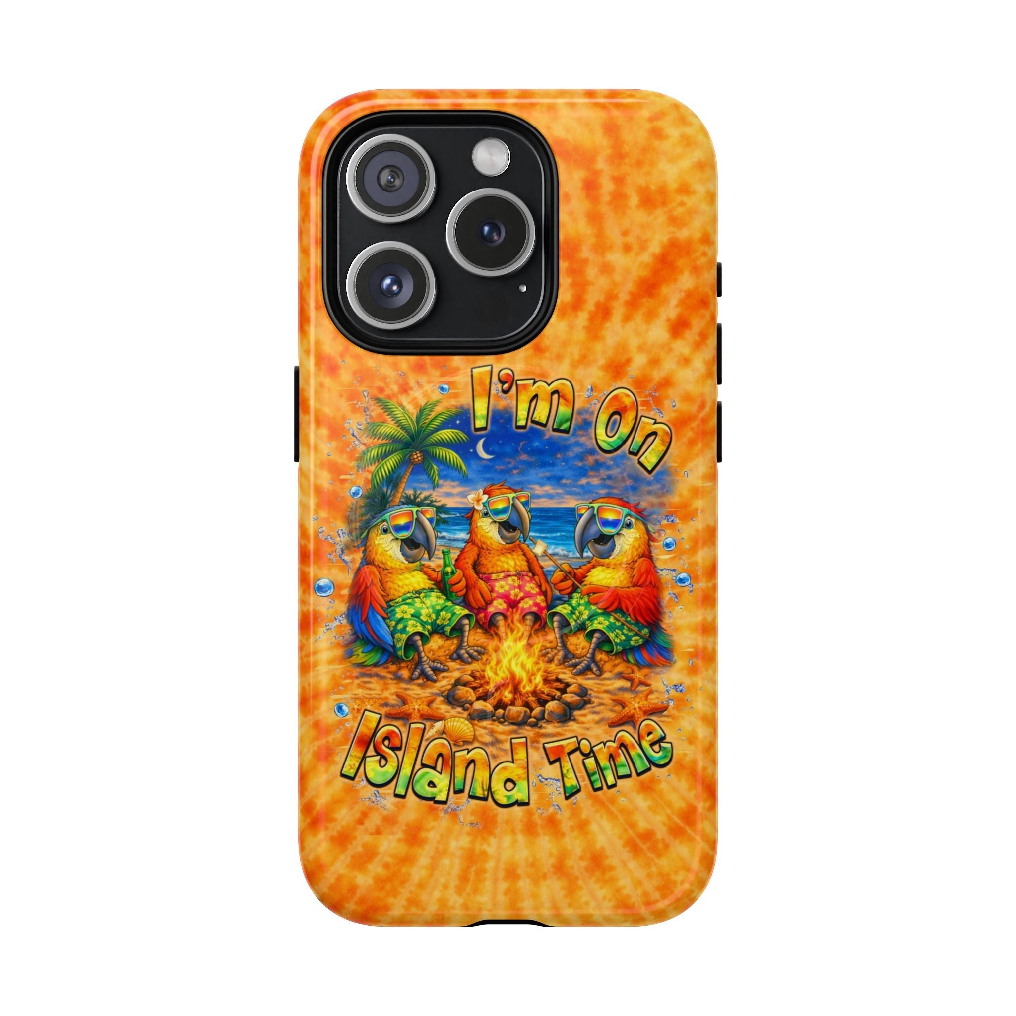 I'M ON ISLAND TIME PARROT SWIRL MAGNETIC  PHONE CASE  - TLHN1405264