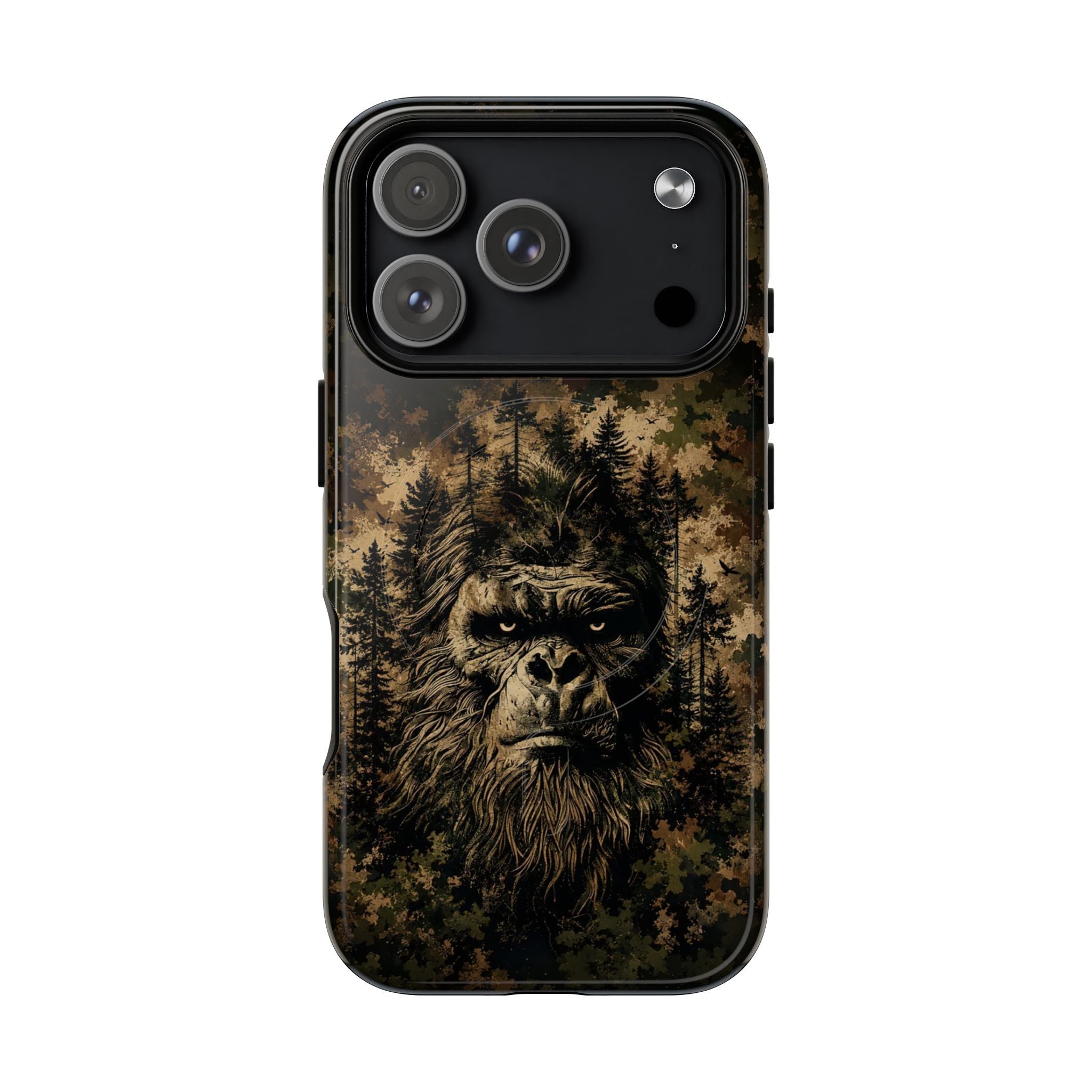 BIGFOOT IN THE FOREST CAMOUFLAGE MAGNETIC PHONE CASE  - TLNT2105264