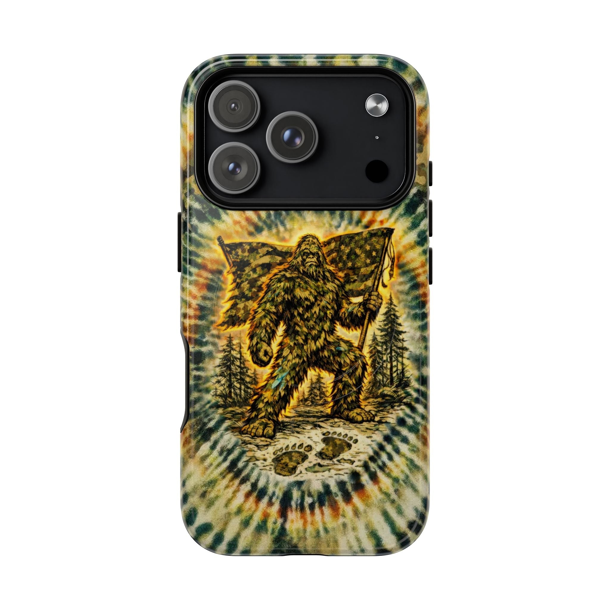 BIGFOOT WITH FLAG CAMOUFLAGE MAGNETIC  PHONE CASE  - TLTW0705262