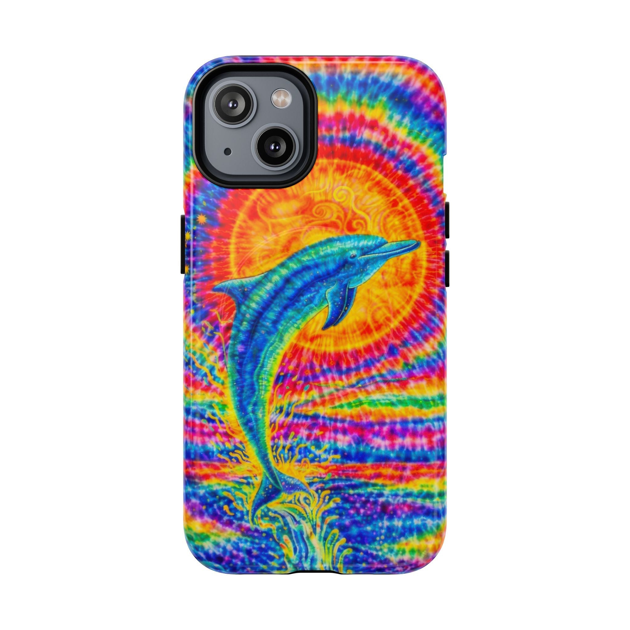 DOLPHIN SUN COLORFUL SWIRL MAGNETIC  PHONE CASE  - TLTW2205261