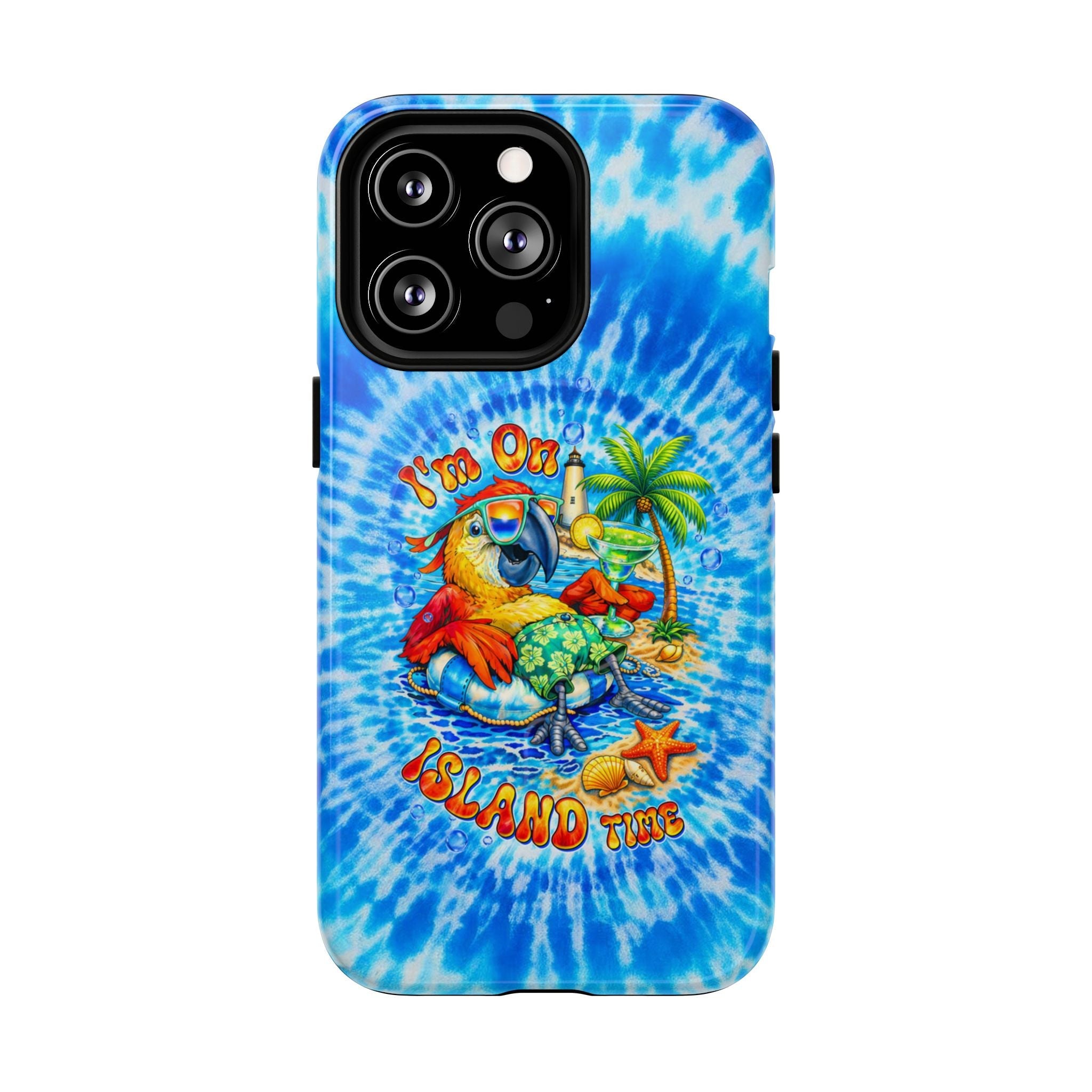 I'M ON ISLAND TIME PARROT SWIRL MAGNETIC PHONE CASE   - TLTW1304262