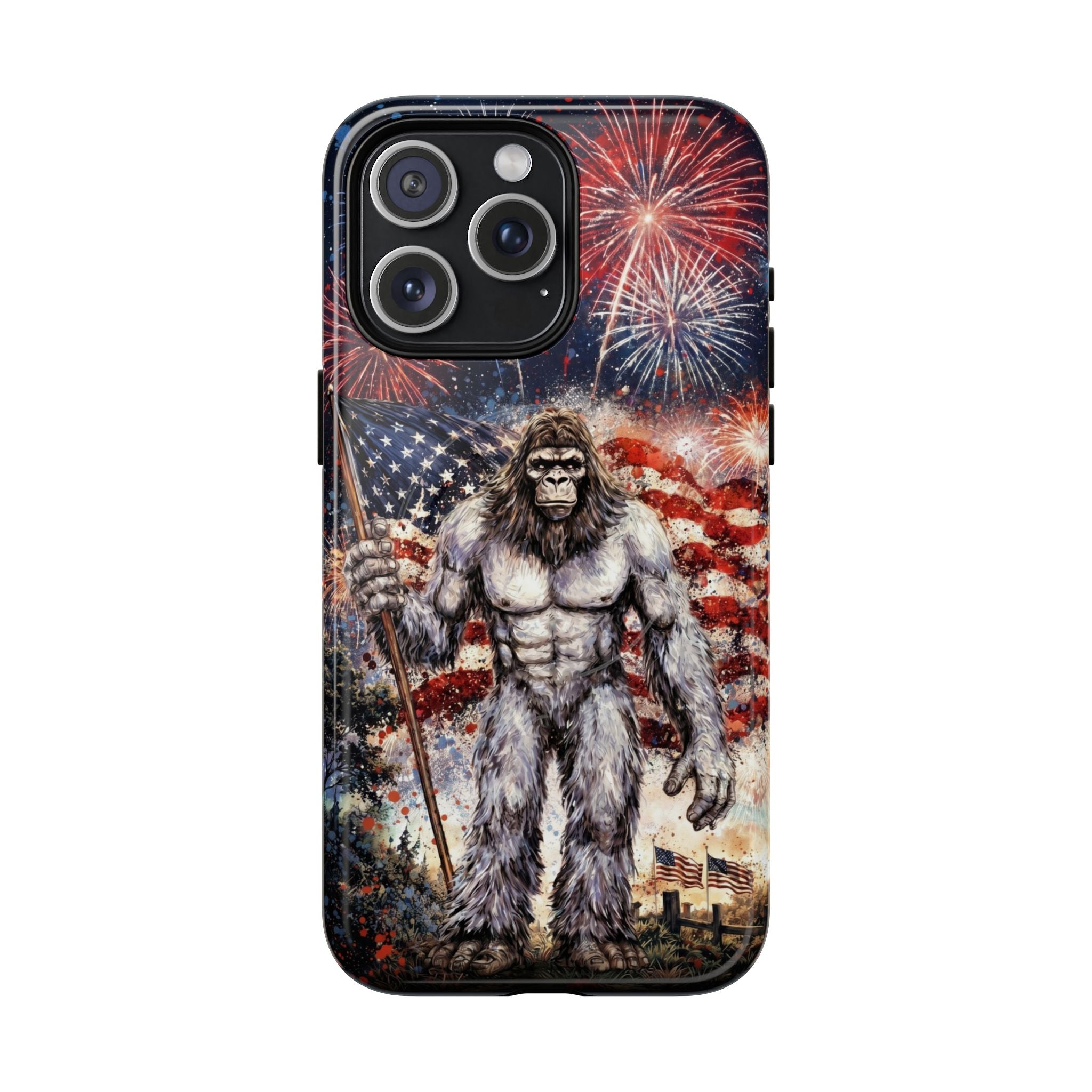 BIGFOOT FIREWORK STARS AND STRIPES MAGNETIC PHONE CASE  - TLNO1905262
