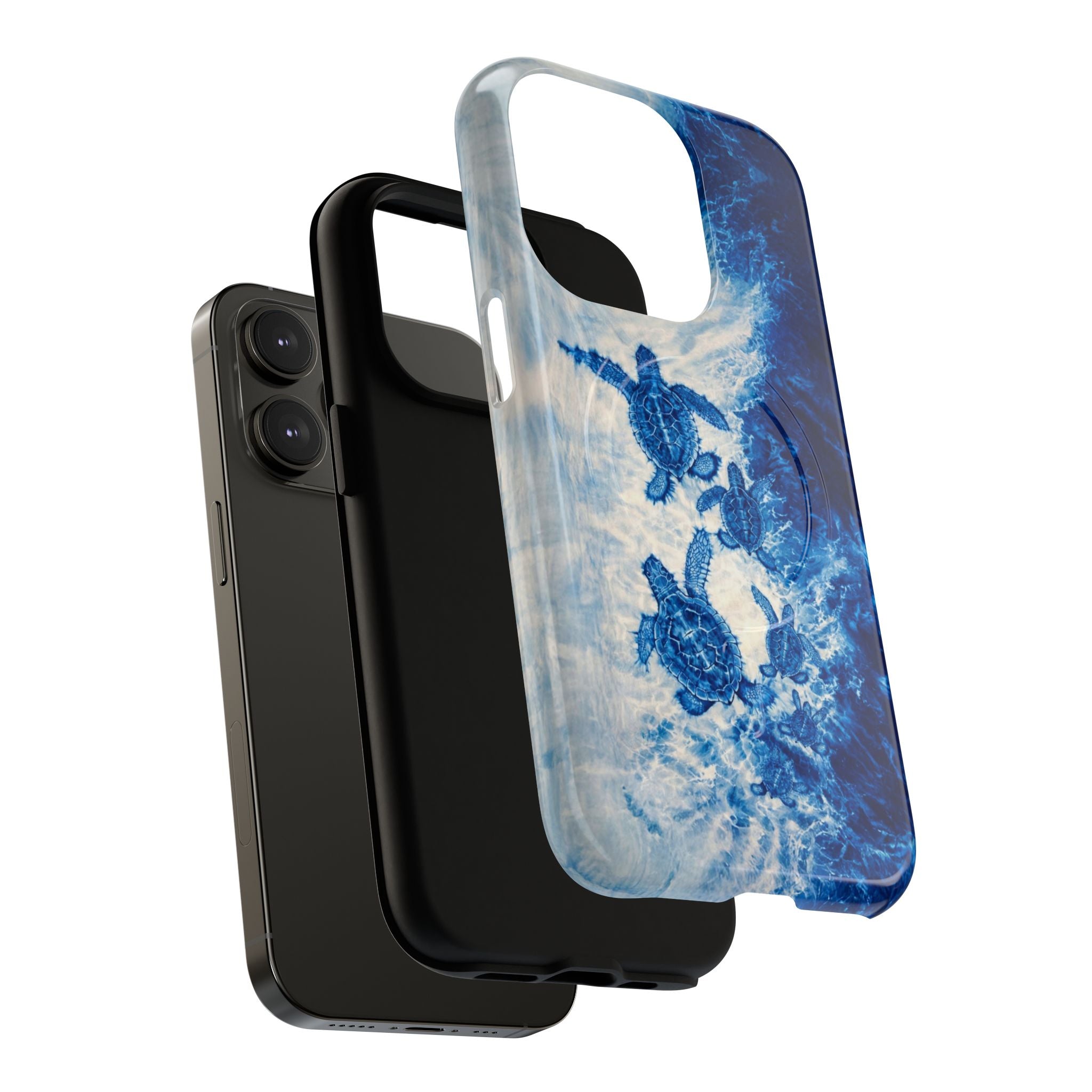 SEA TURTLE FAMILY WAVES MAGNETIC PHONE CASE  - TLTW1704264