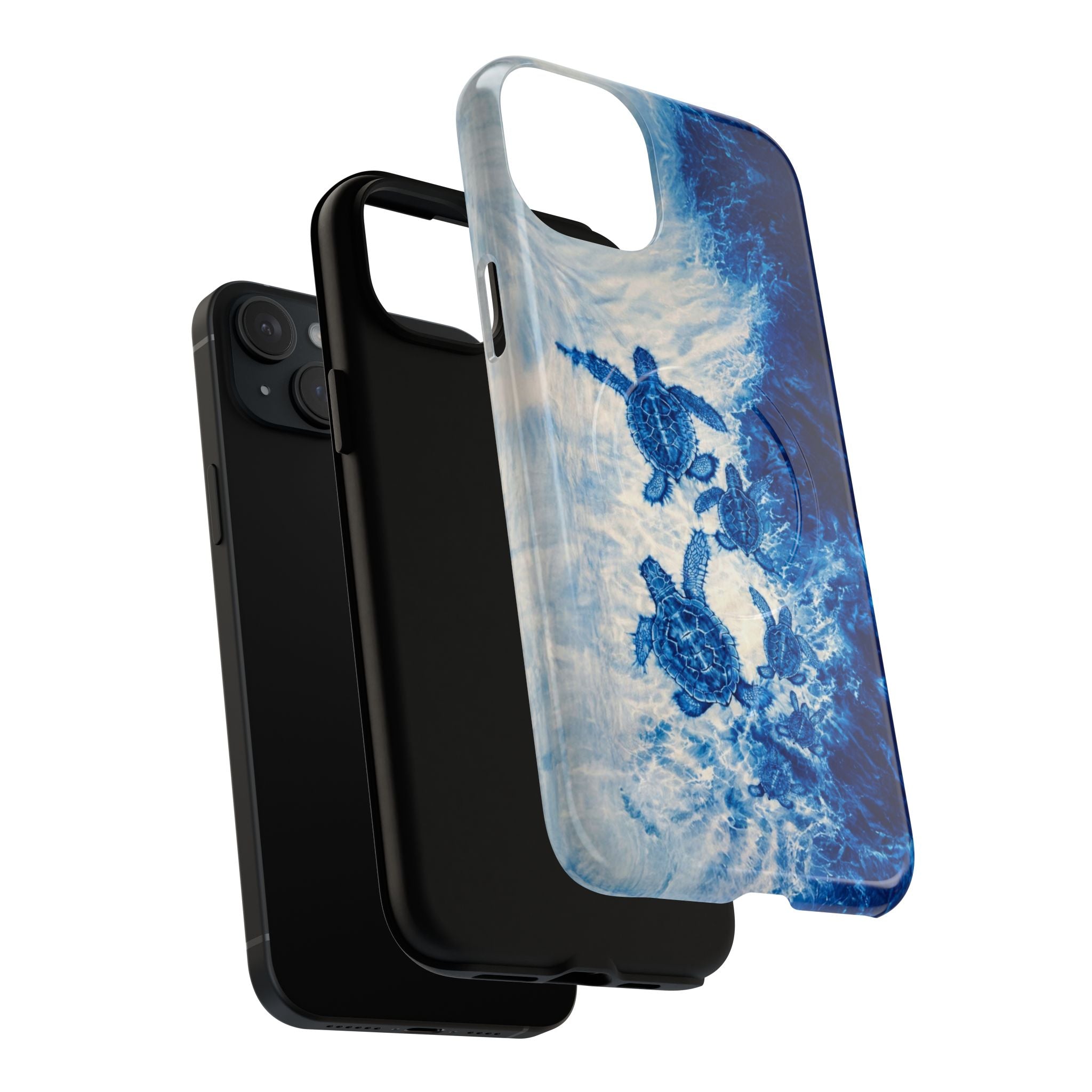 SEA TURTLE FAMILY WAVES MAGNETIC PHONE CASE  - TLTW1704264
