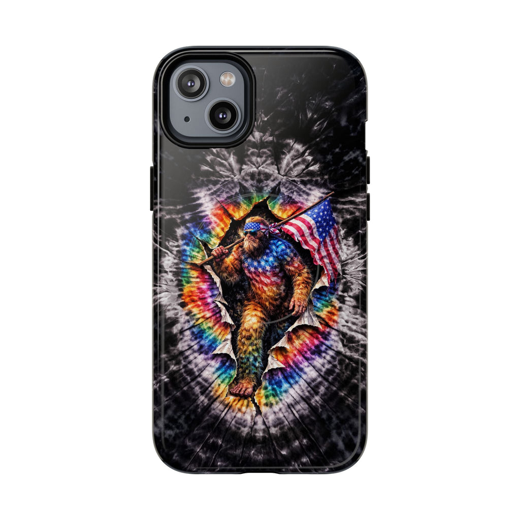 BIGFOOT WITH FLAG SWIRL MAGNETIC  PHONE CASE  - TLTW1905264