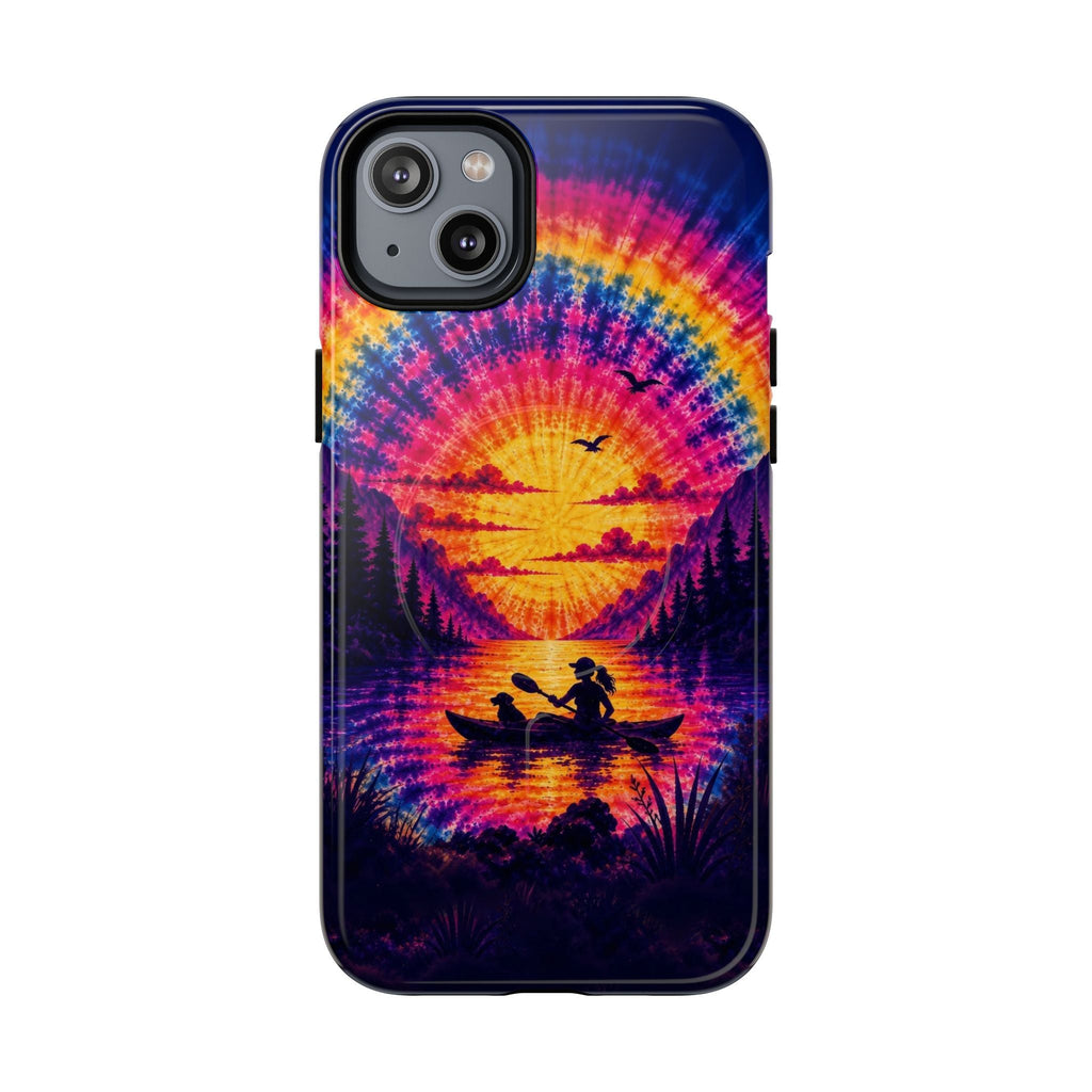 KAYAK LAKE DAY WITH DOG SUNSET MAGNETIC PHONE CASE - TLHG2406262