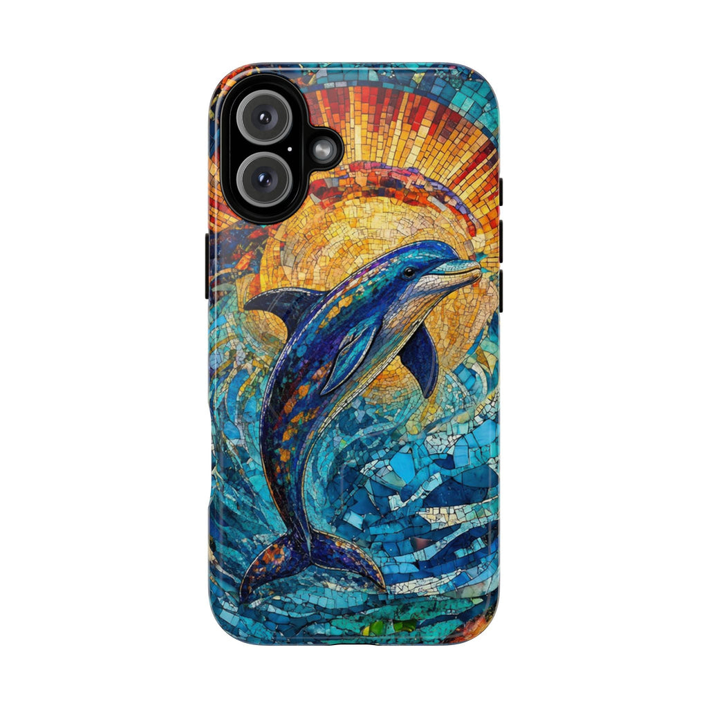 DOLPHIN STAINED GLASS MAGNETIC PHONE CASE  - TLTW1305265