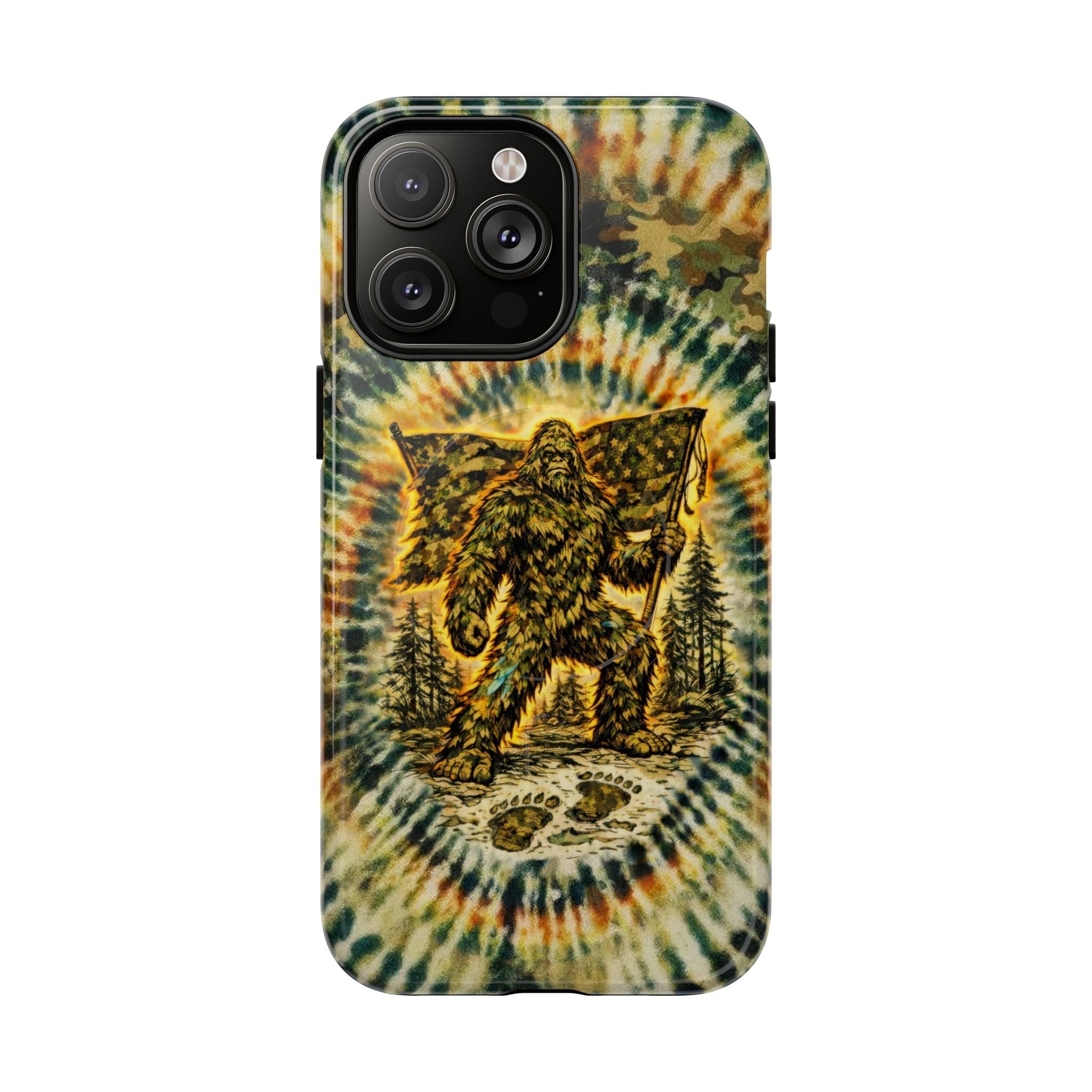 BIGFOOT WITH FLAG CAMOUFLAGE MAGNETIC  PHONE CASE  - TLTW0705262