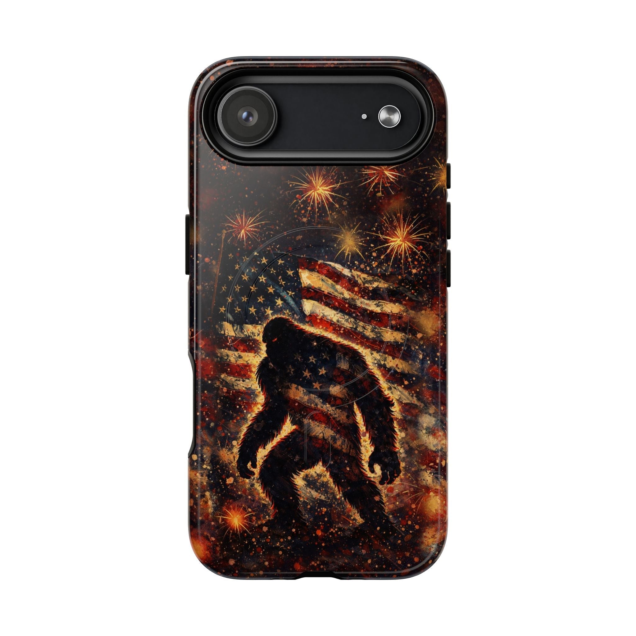 BIGFOOT STARS AND STRIPES GRUNGE ART MAGNETIC  PHONE CASE  - TLHN2004264