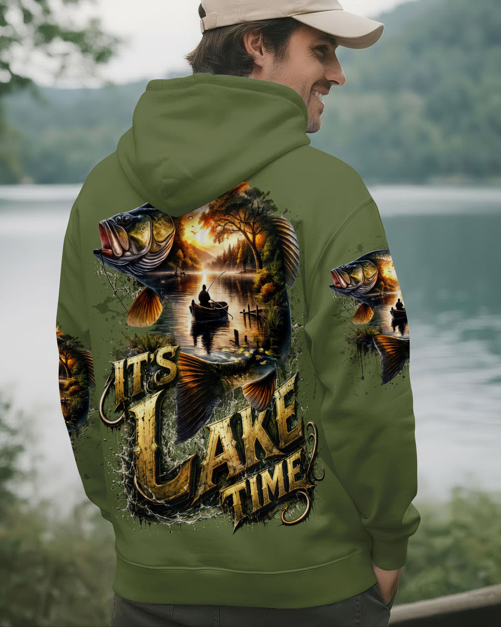 IT'S LAKE TIME FISHING ALL OVER PRINT - TLTW1305263