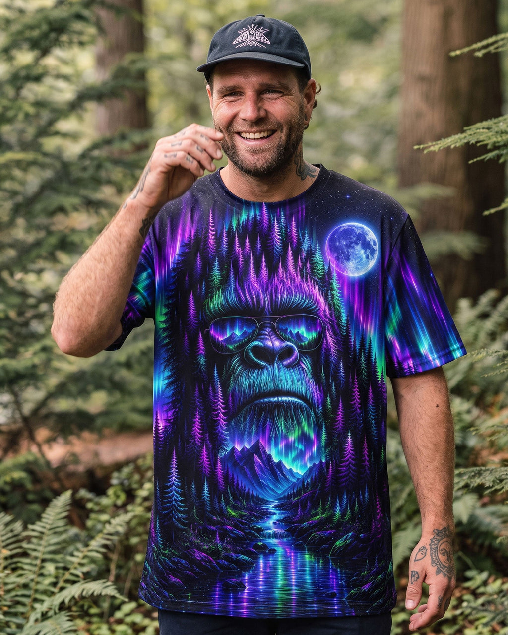 BIGFOOT WILDERNESS MOONLIT AURORA ALL OVER PRINT  - TLTW0807263