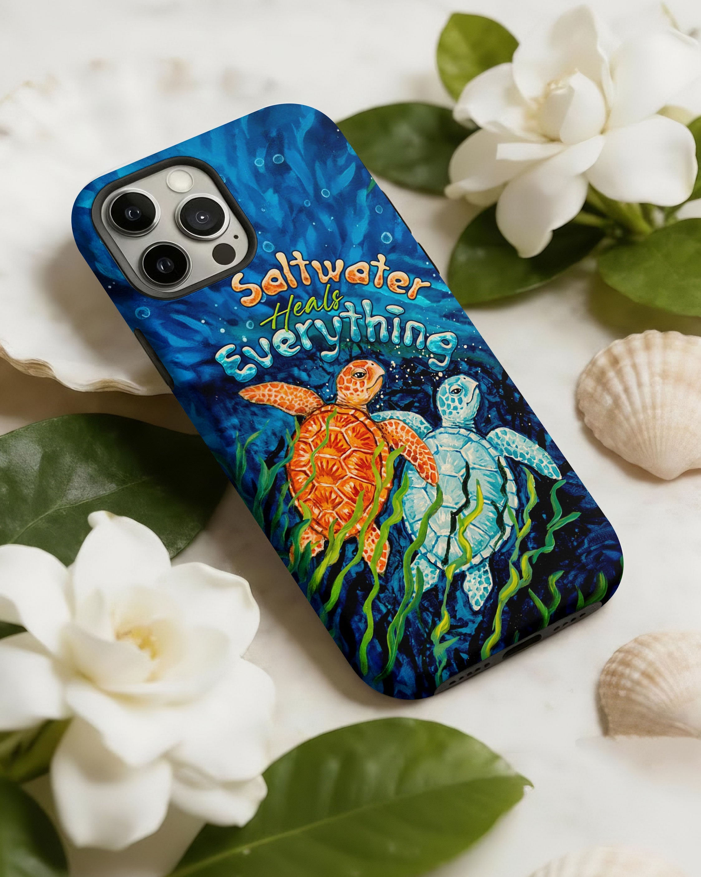 SALTWATER HEALS EVERYTHING TURTLE  PHONE CASE  - TLTW2005264
