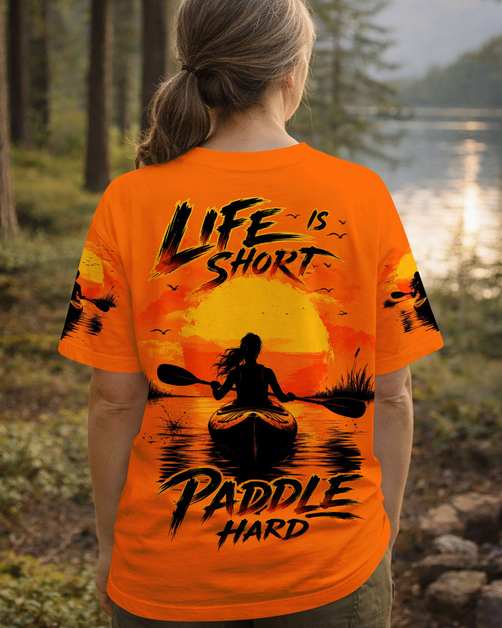 LIFE'S SHORT PADDLE HARD KAYAK ALL OVER PRINT - TLTW2905263