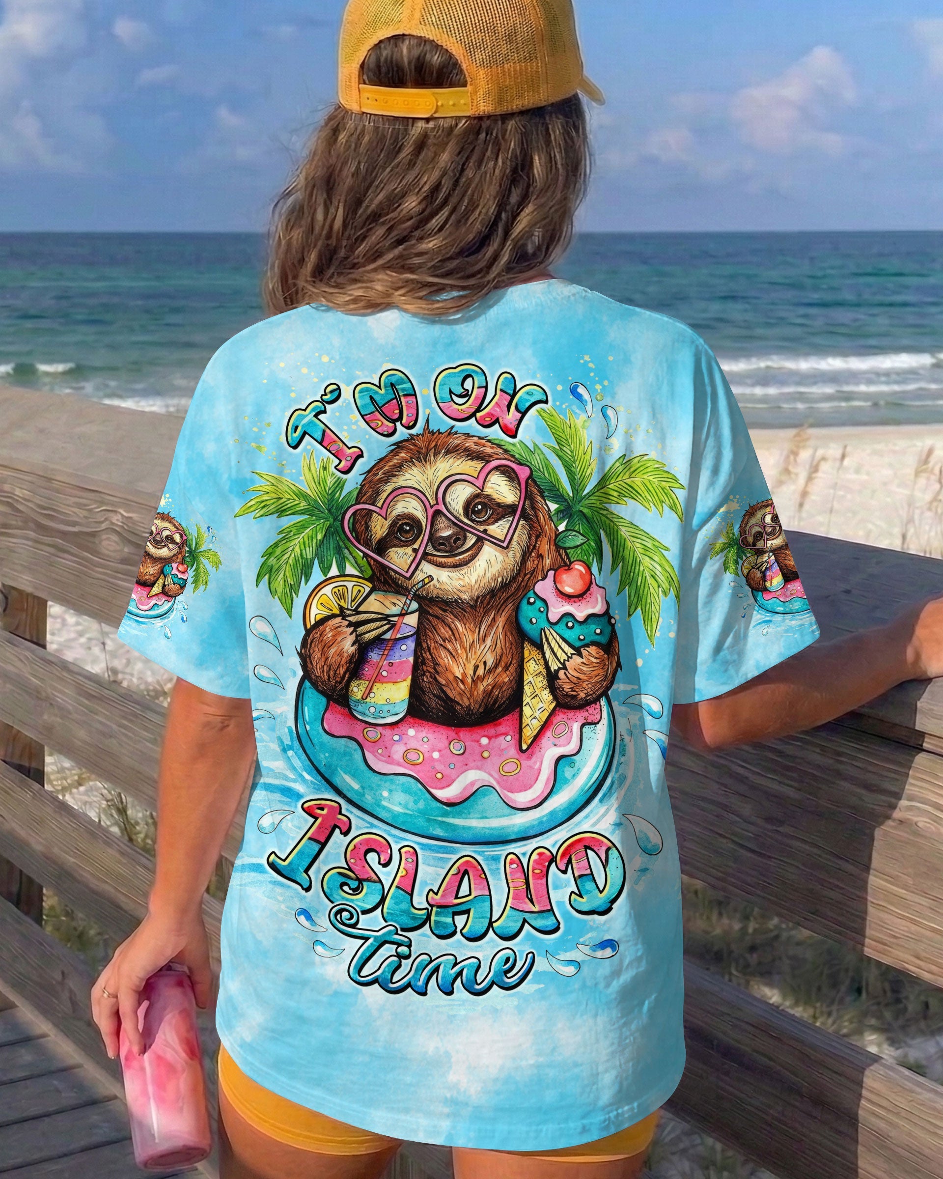 I'M ON ISLAND TIME  SLOTH ALL OVER PRINT - TLTW0804263