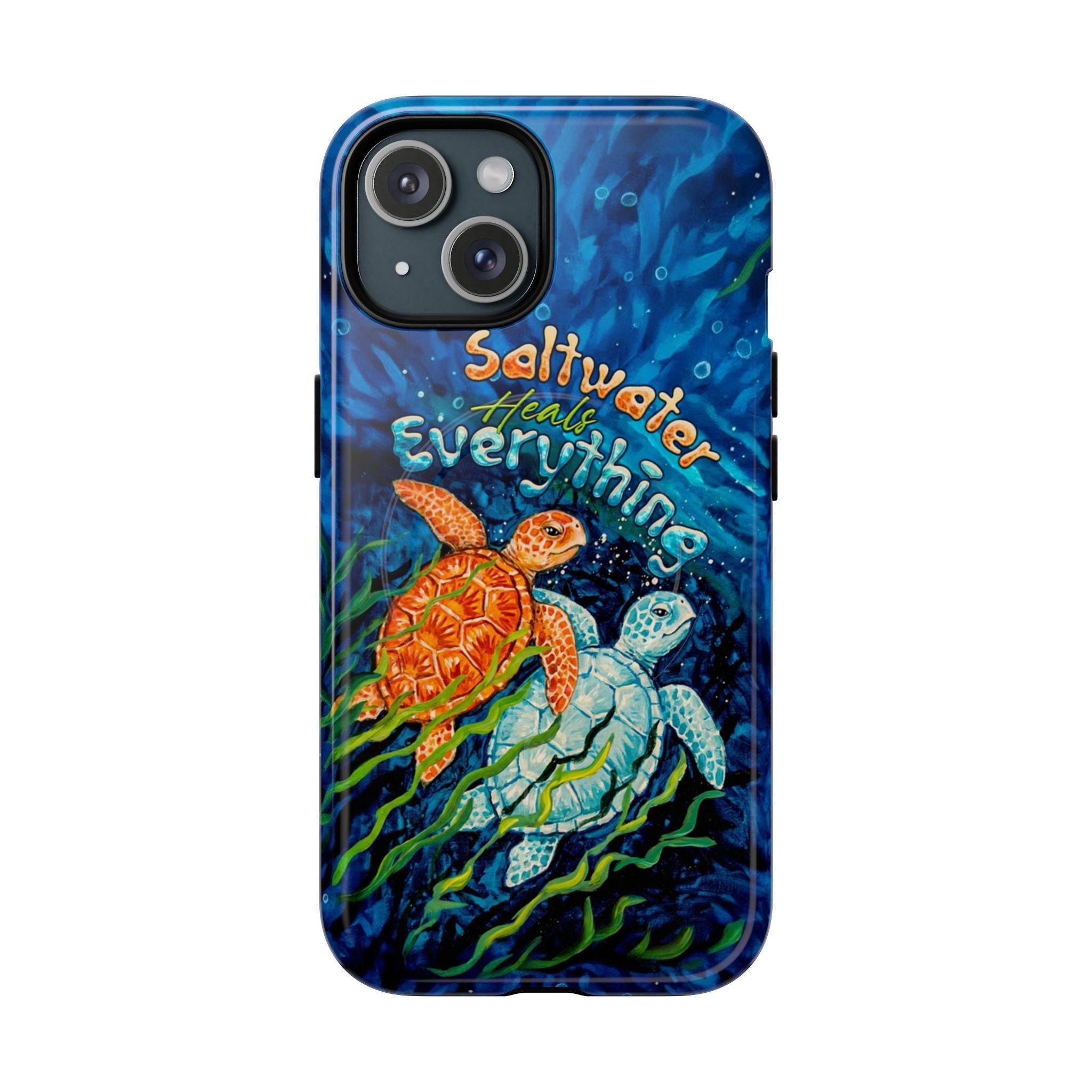 SALTWATER HEALS EVERYTHING TURTLE MAGNETIC PHONE CASE  - TLTW2005264