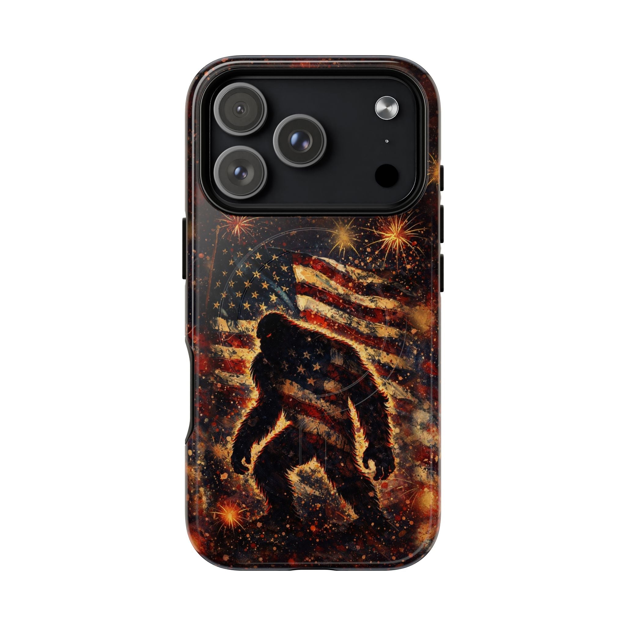 BIGFOOT STARS AND STRIPES GRUNGE ART MAGNETIC  PHONE CASE  - TLHN2004264