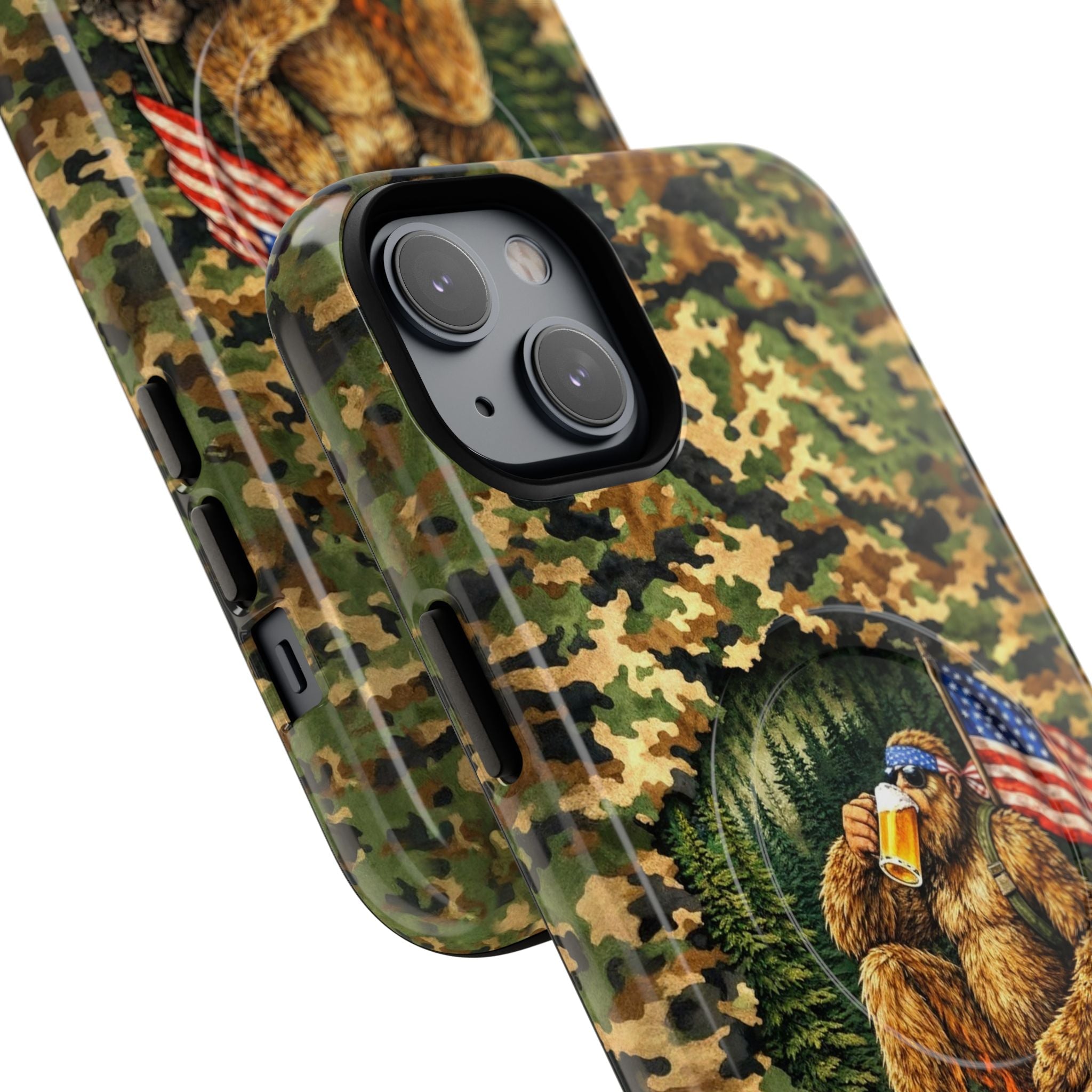 BIGFOOT CAMPFIRE CAMOUFLAGE MAGNETIC PHONE CASE   - TLHN1604264