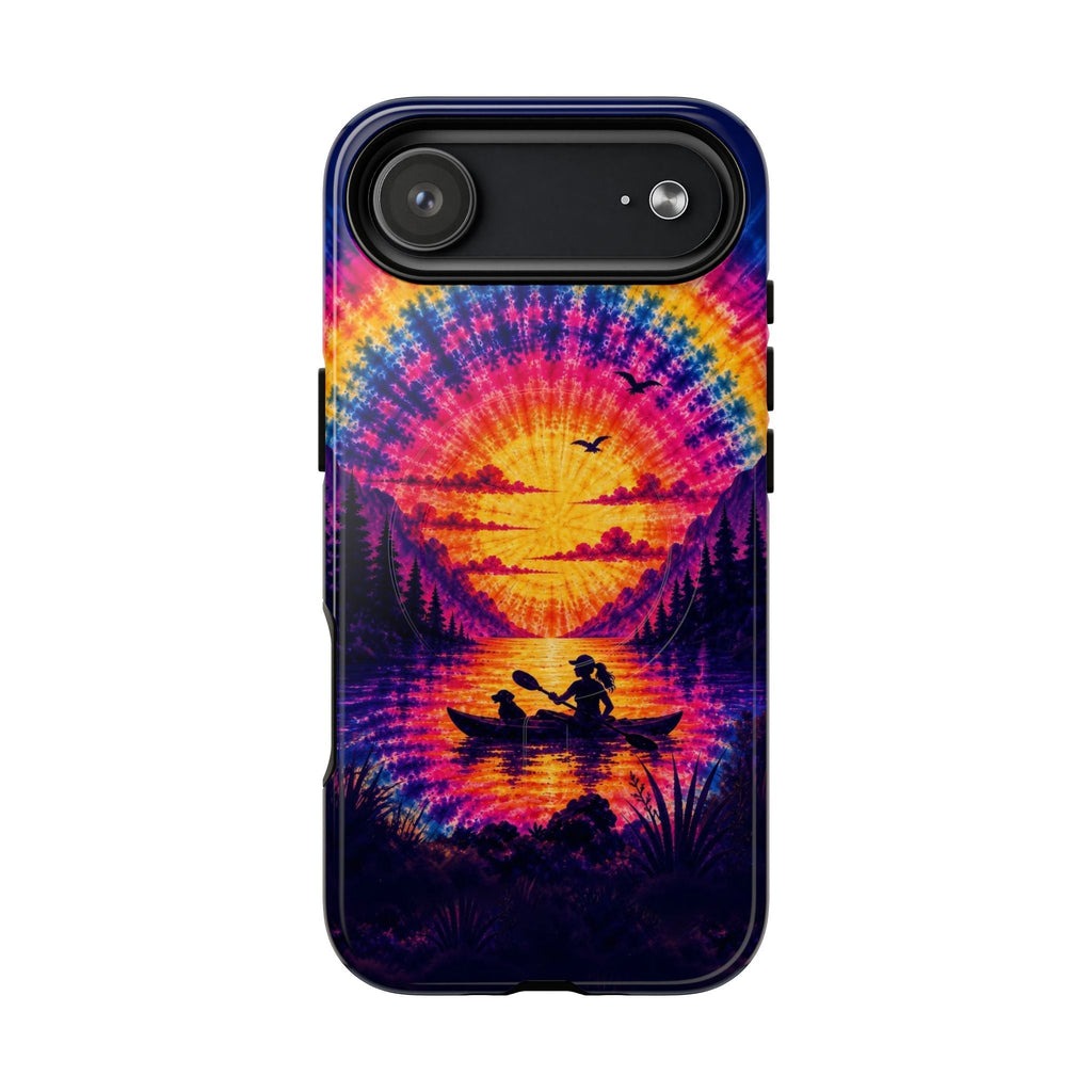 KAYAK LAKE DAY WITH DOG SUNSET MAGNETIC PHONE CASE - TLHG2406262