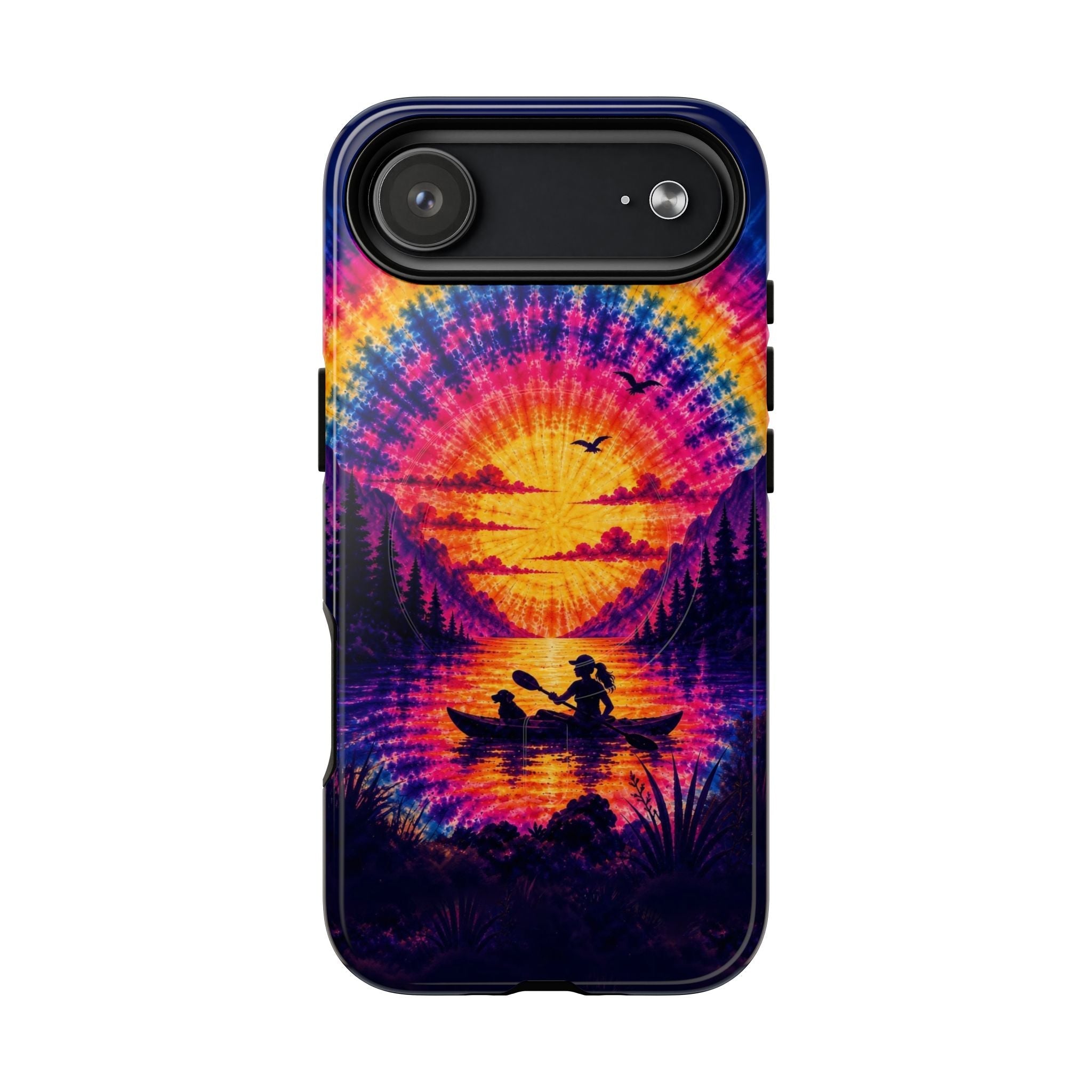 KAYAK LAKE DAY WITH DOG SUNSET MAGNETIC PHONE CASE - TLHG2406262