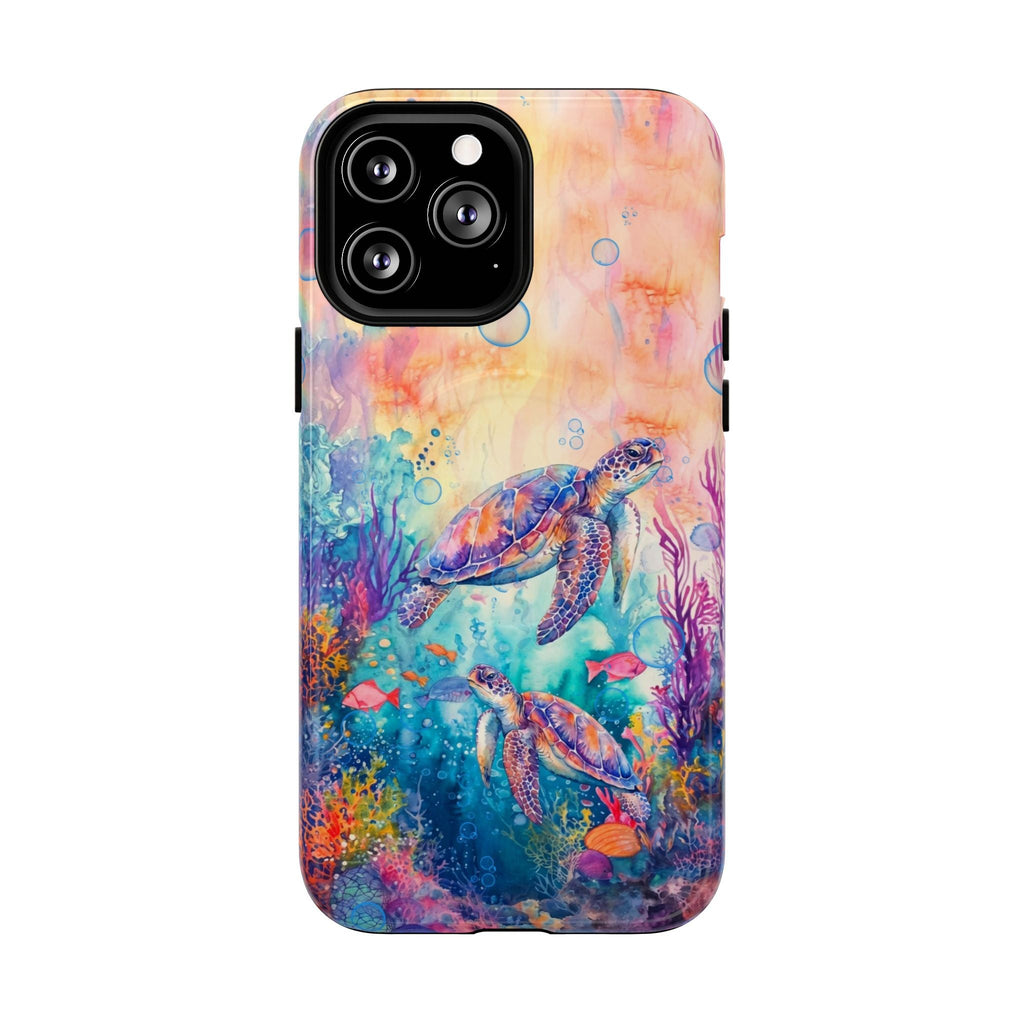 TWO SEA TURTLES UNDERSEA MAGNETIC PHONE CASE  - TLHN1805264