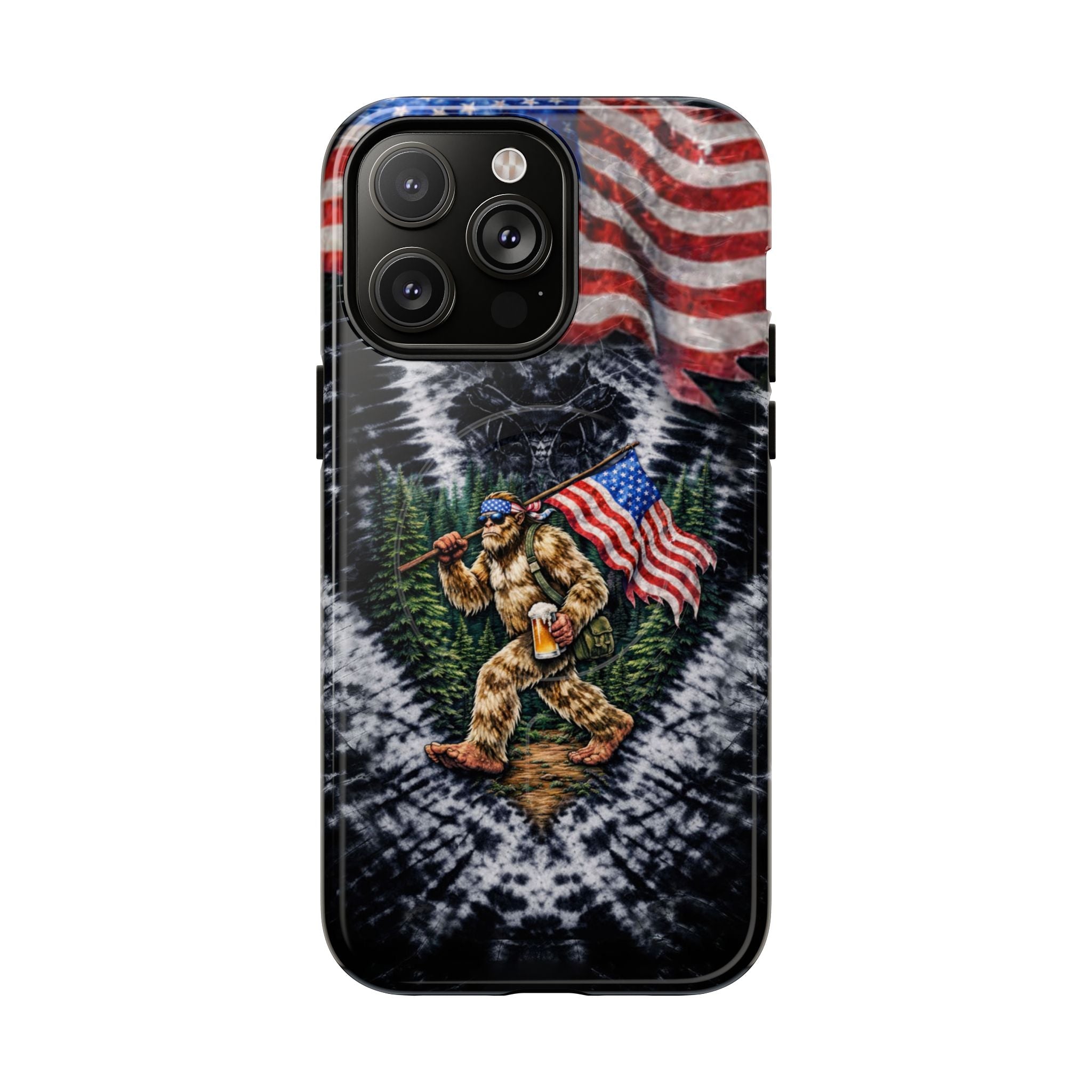 BIGFOOT WITH FLAG V SWIRL MAGNETIC PHONE CASE  - TLTW0405263