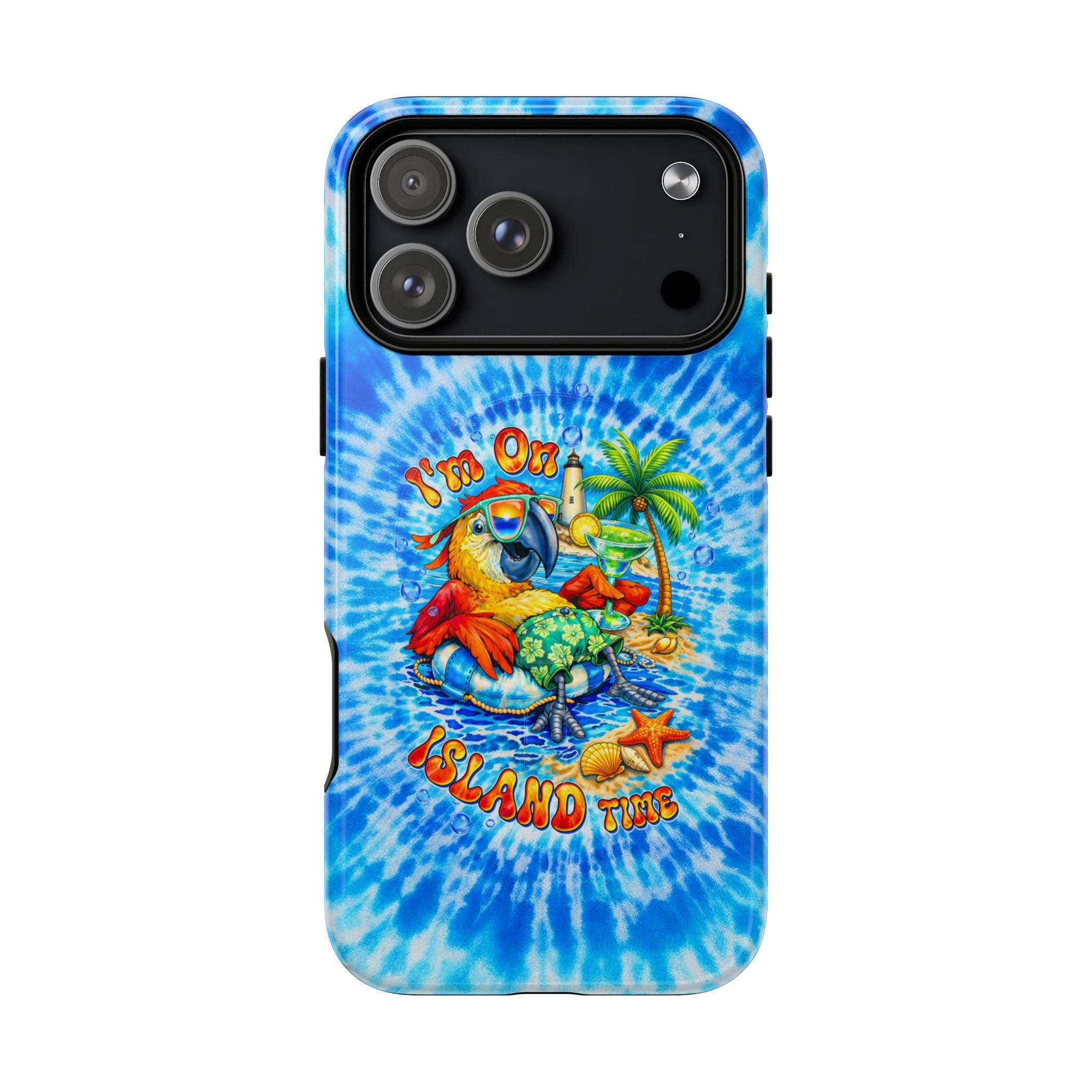 I'M ON ISLAND TIME PARROT SWIRL MAGNETIC PHONE CASE   - TLTW1304262