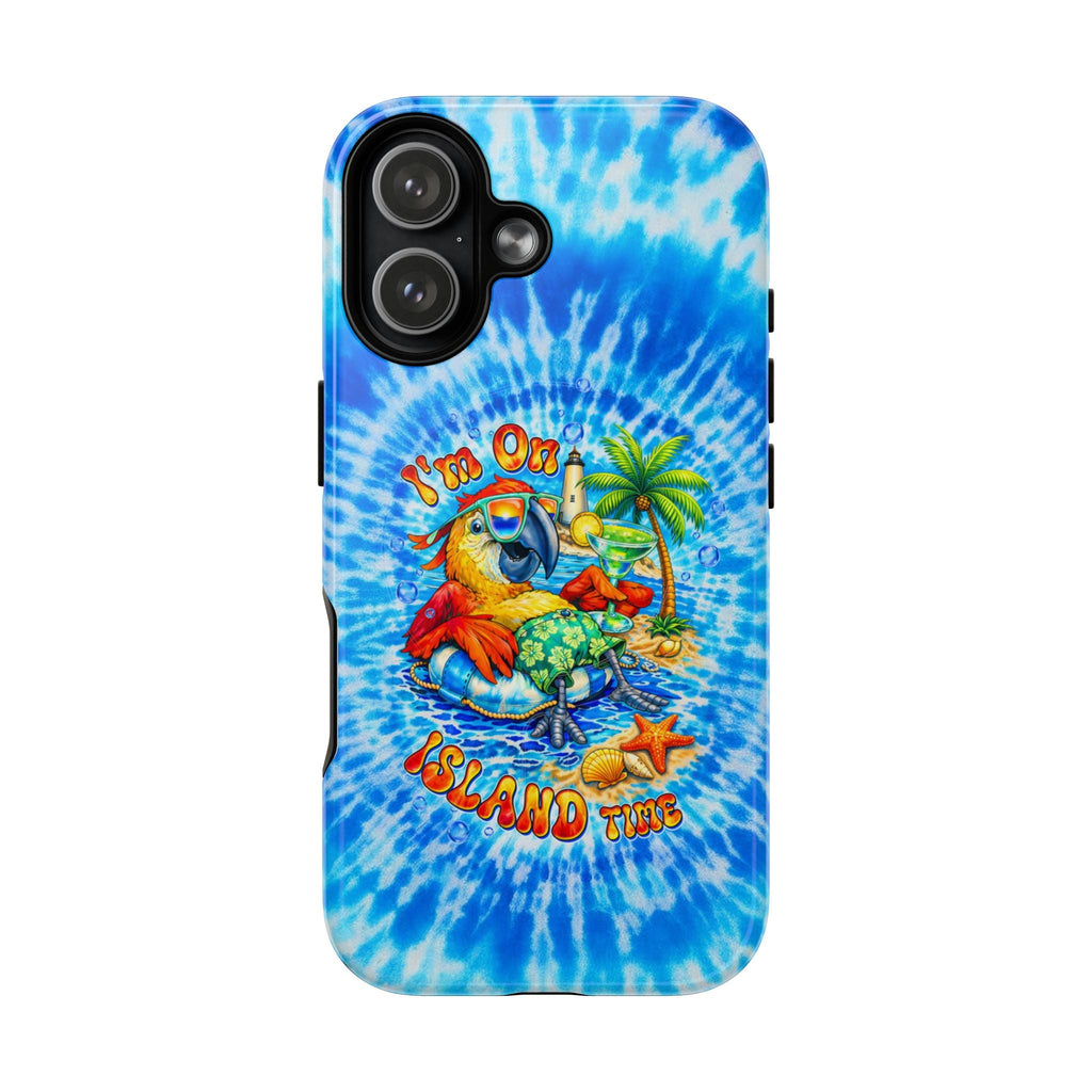 I'M ON ISLAND TIME PARROT SWIRL MAGNETIC PHONE CASE   - TLTW1304262