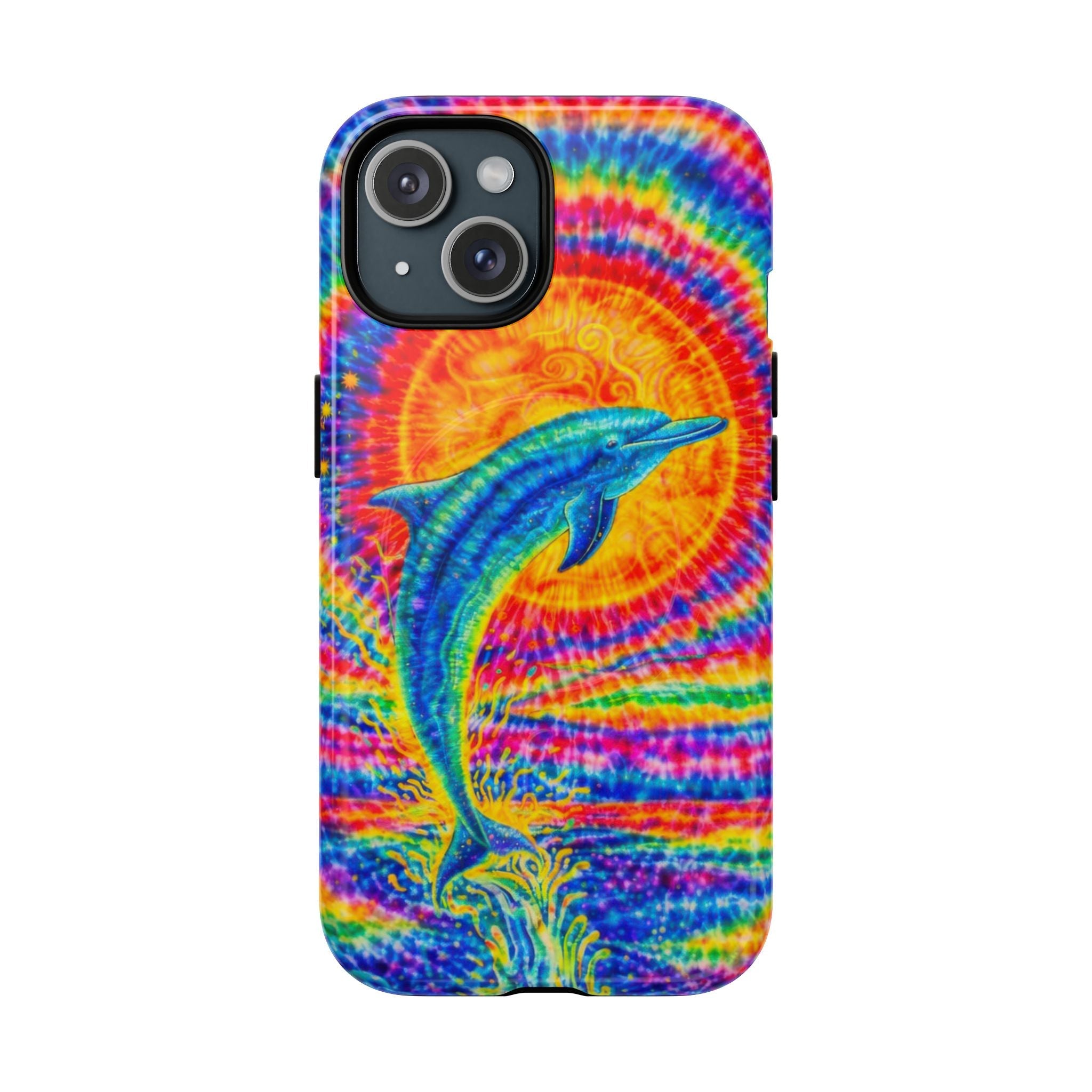 DOLPHIN SUN COLORFUL SWIRL MAGNETIC  PHONE CASE  - TLTW2205261