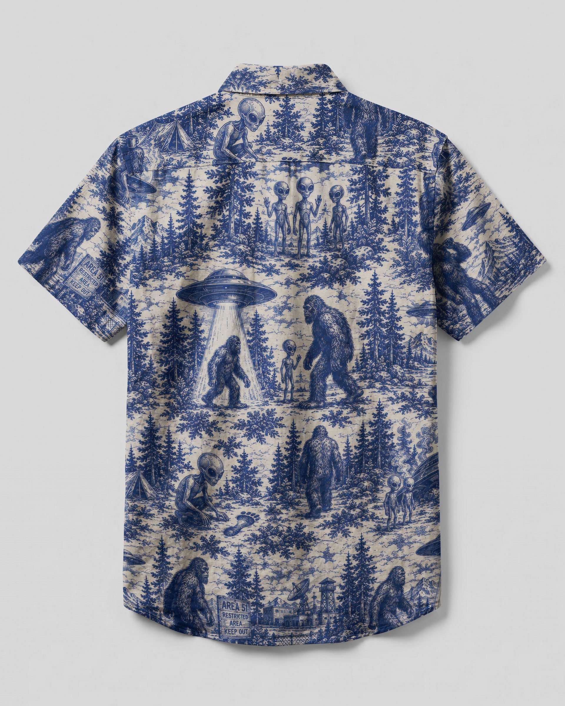 BIGFOOT ALIEN BUTTON-DOWN COLLAR SHIRT  - TLTW0206263