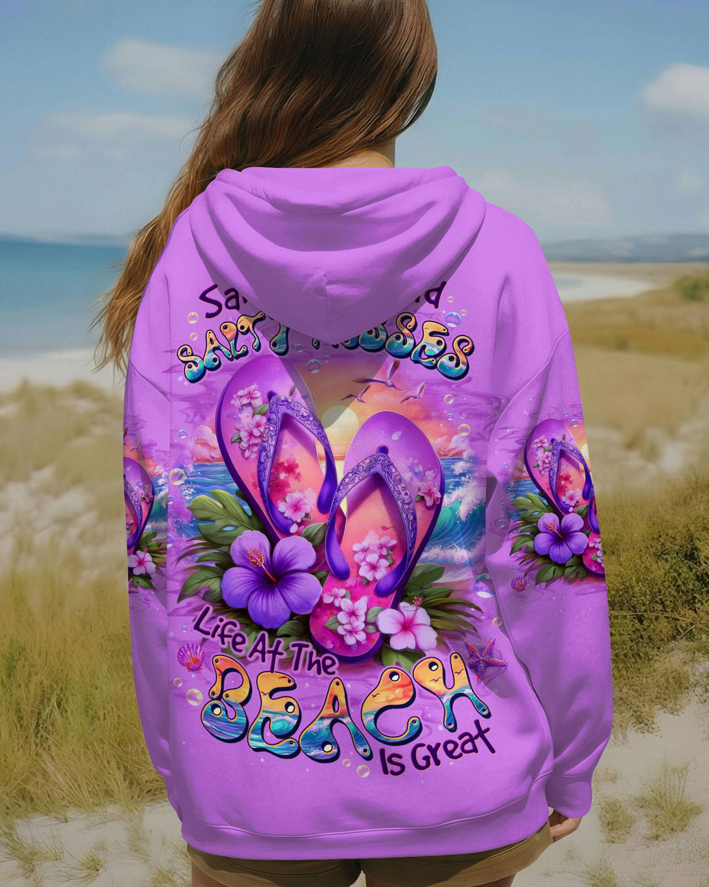 SANDY TOES AND SALTY KISSES FLIP FLOPS ALL OVER PRINT - TLTW0805263