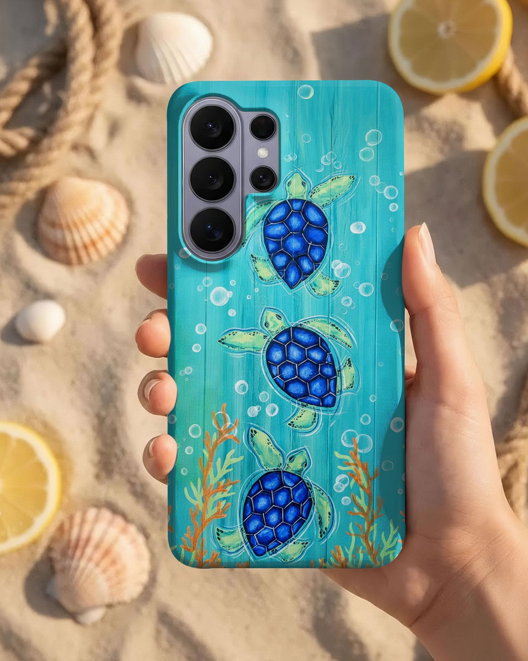 THREE SEA TURTLE PHONE CASE  - TLTW2804264