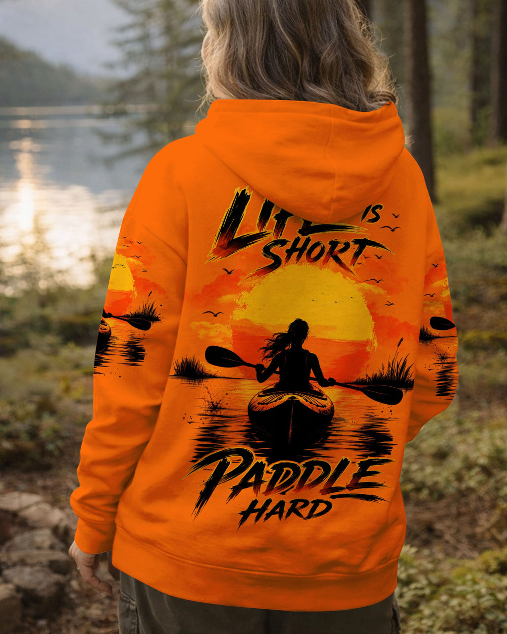 LIFE'S SHORT PADDLE HARD KAYAK ALL OVER PRINT - TLTW2905263