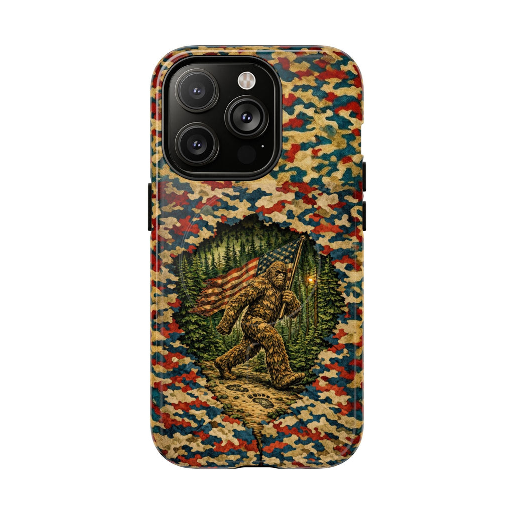 BIGFOOT WITH FLAG CAMOUFLAGE MAGNETIC PHONE CASE  - TLNT1305261