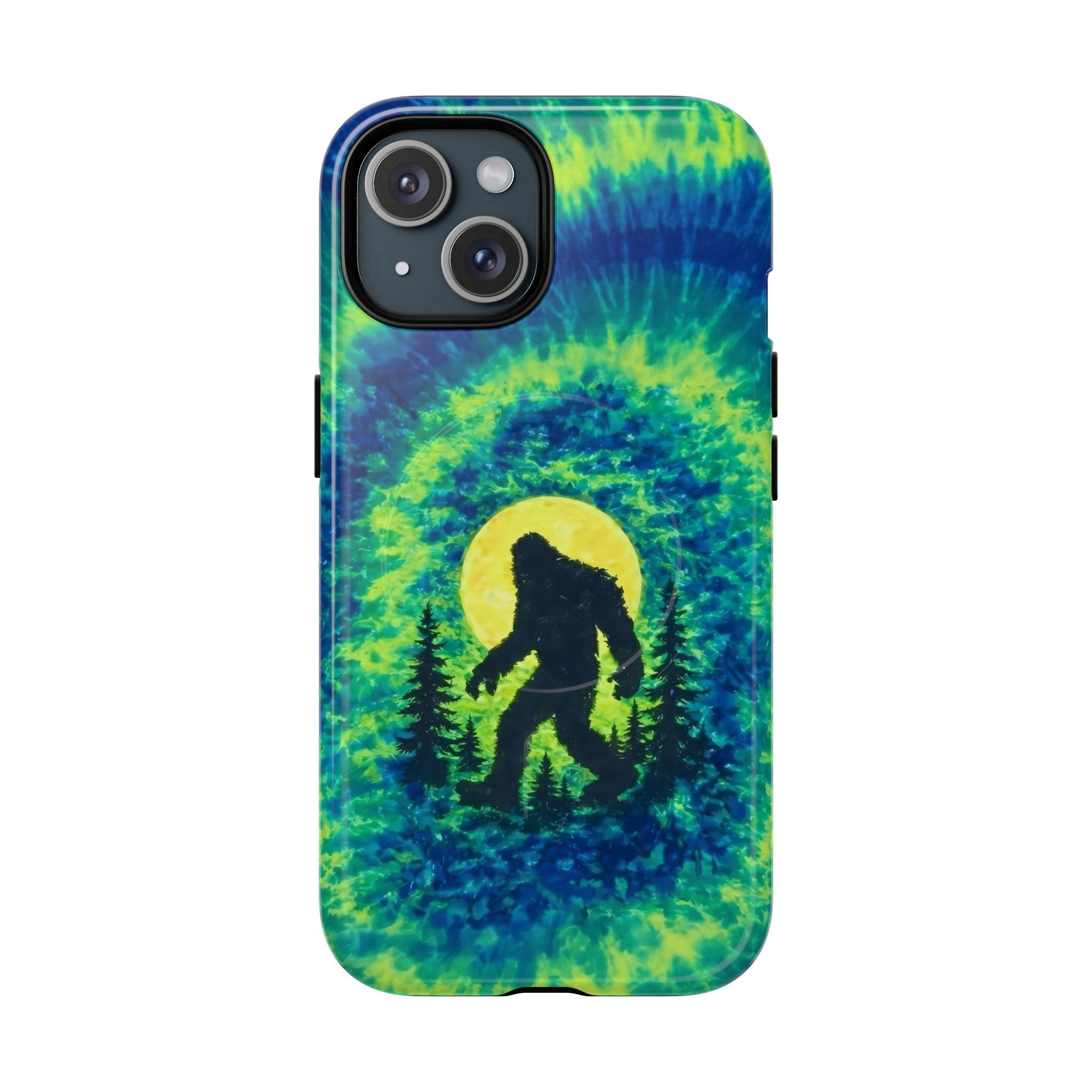 BIGFOOT IN THE FOREST GREEN BLUE SWIRL MAGNETIC PHONE CASE  - TLNO0505262