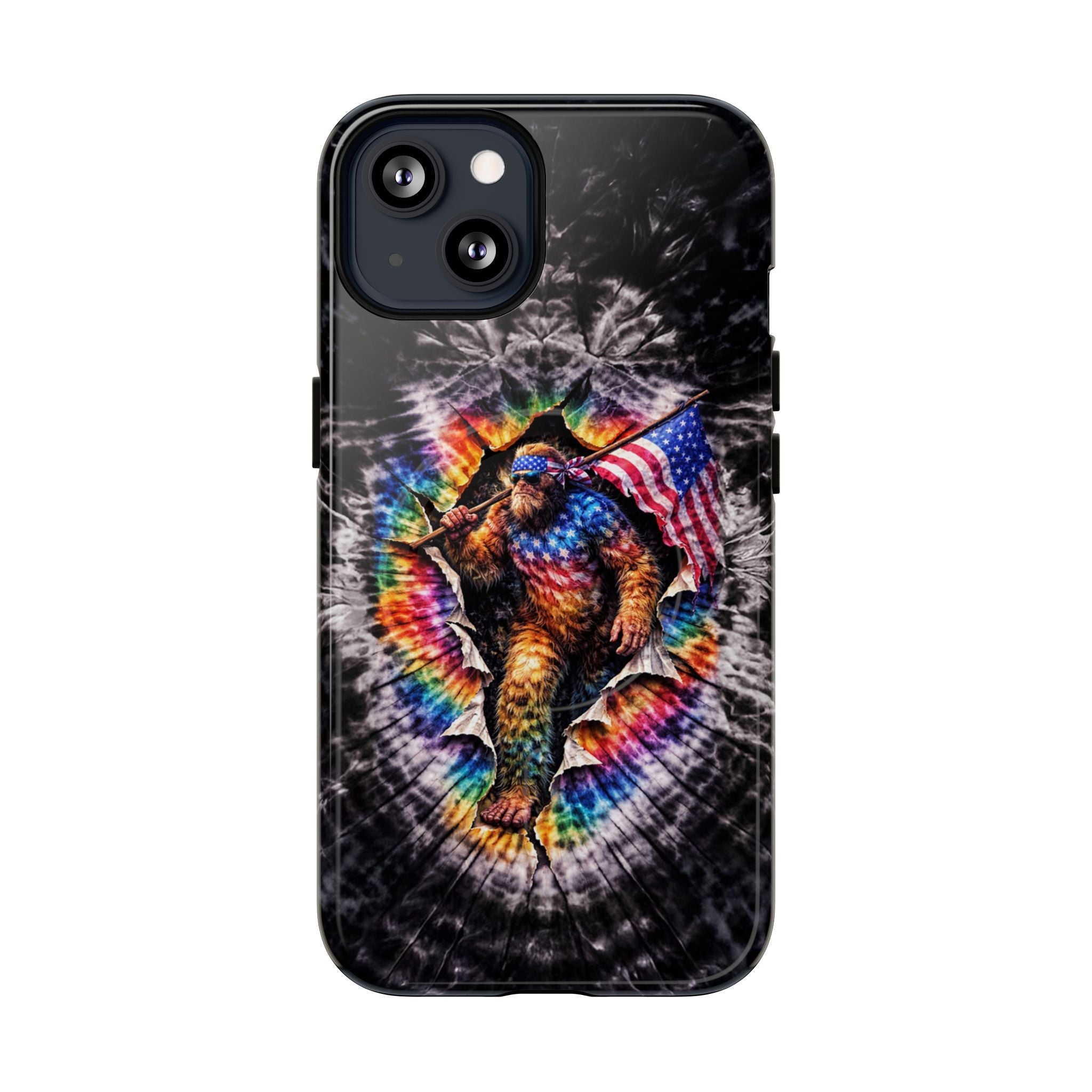 BIGFOOT WITH FLAG SWIRL MAGNETIC  PHONE CASE  - TLTW1905264