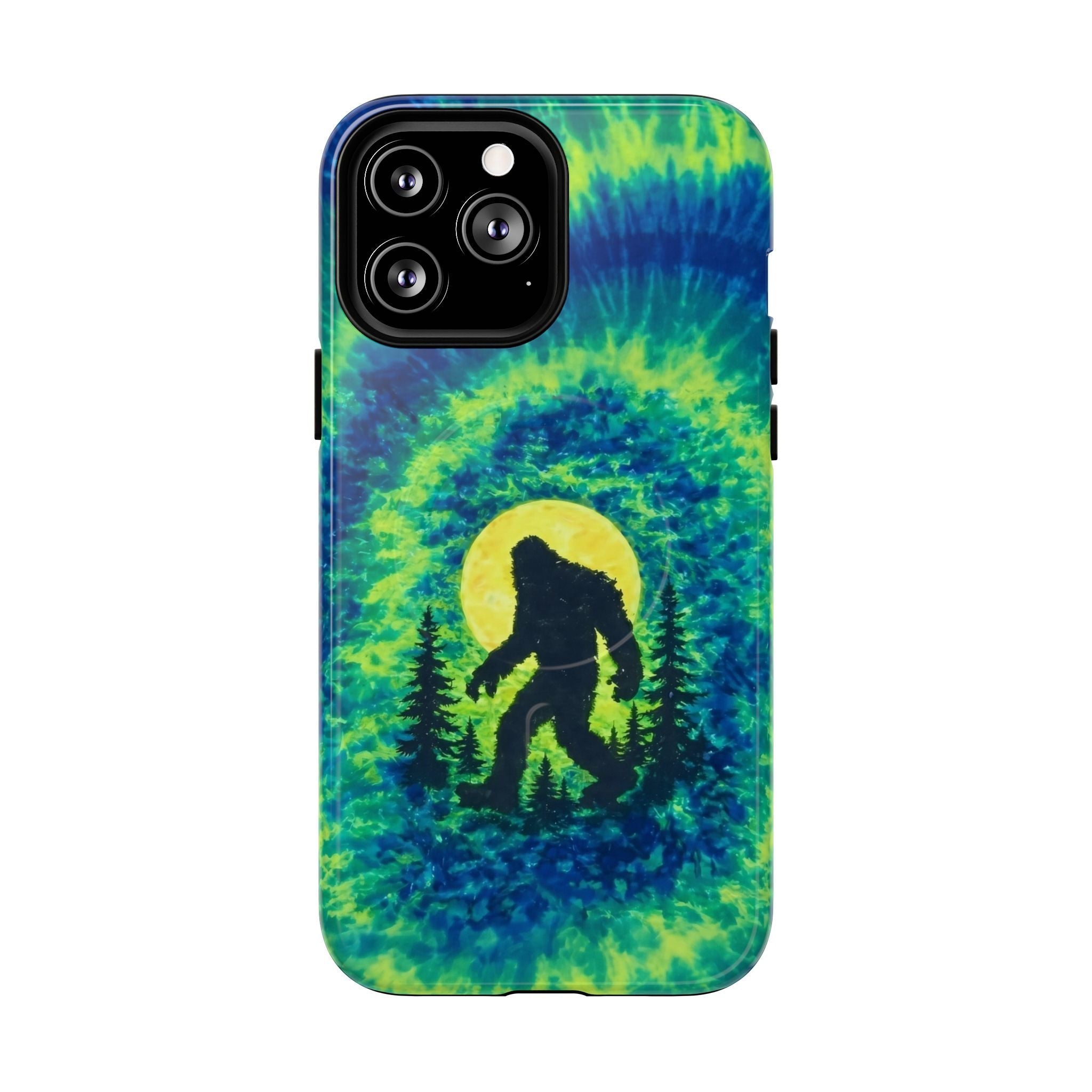 BIGFOOT IN THE FOREST GREEN BLUE SWIRL MAGNETIC PHONE CASE  - TLNO0505262