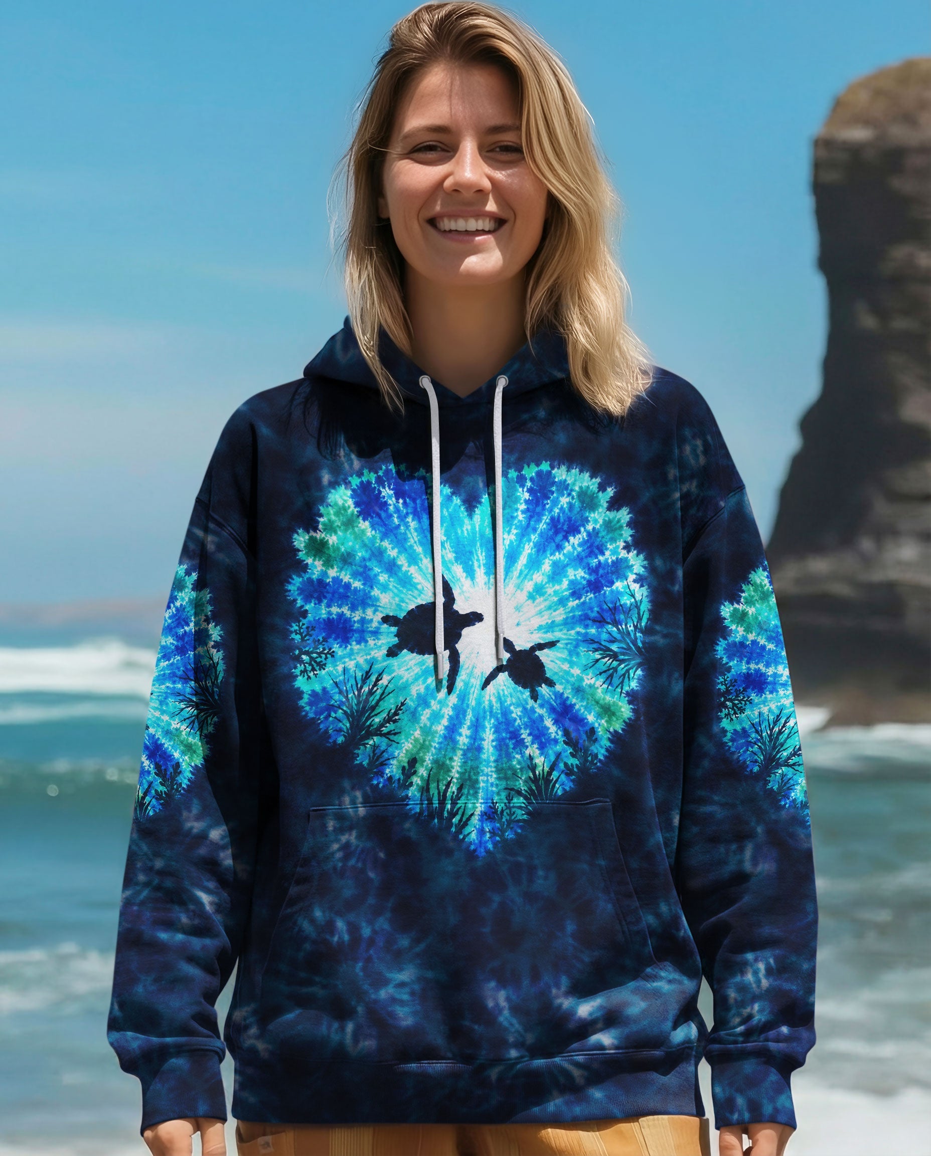 HEART OF THE SEA TURTLES BURST ALL OVER PRINT  - TLNO2506262