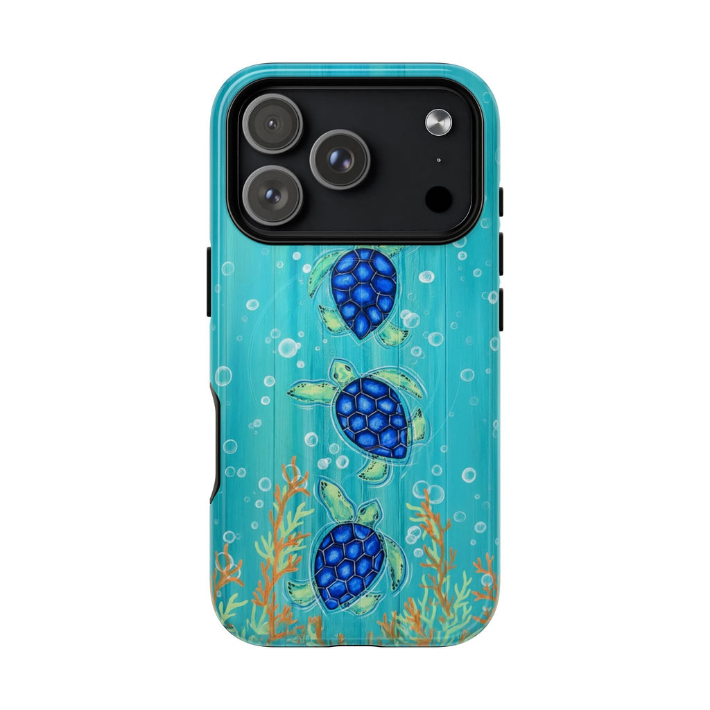 THREE SEA TURTLE MAGNETIC PHONE CASE  - TLTW2804264