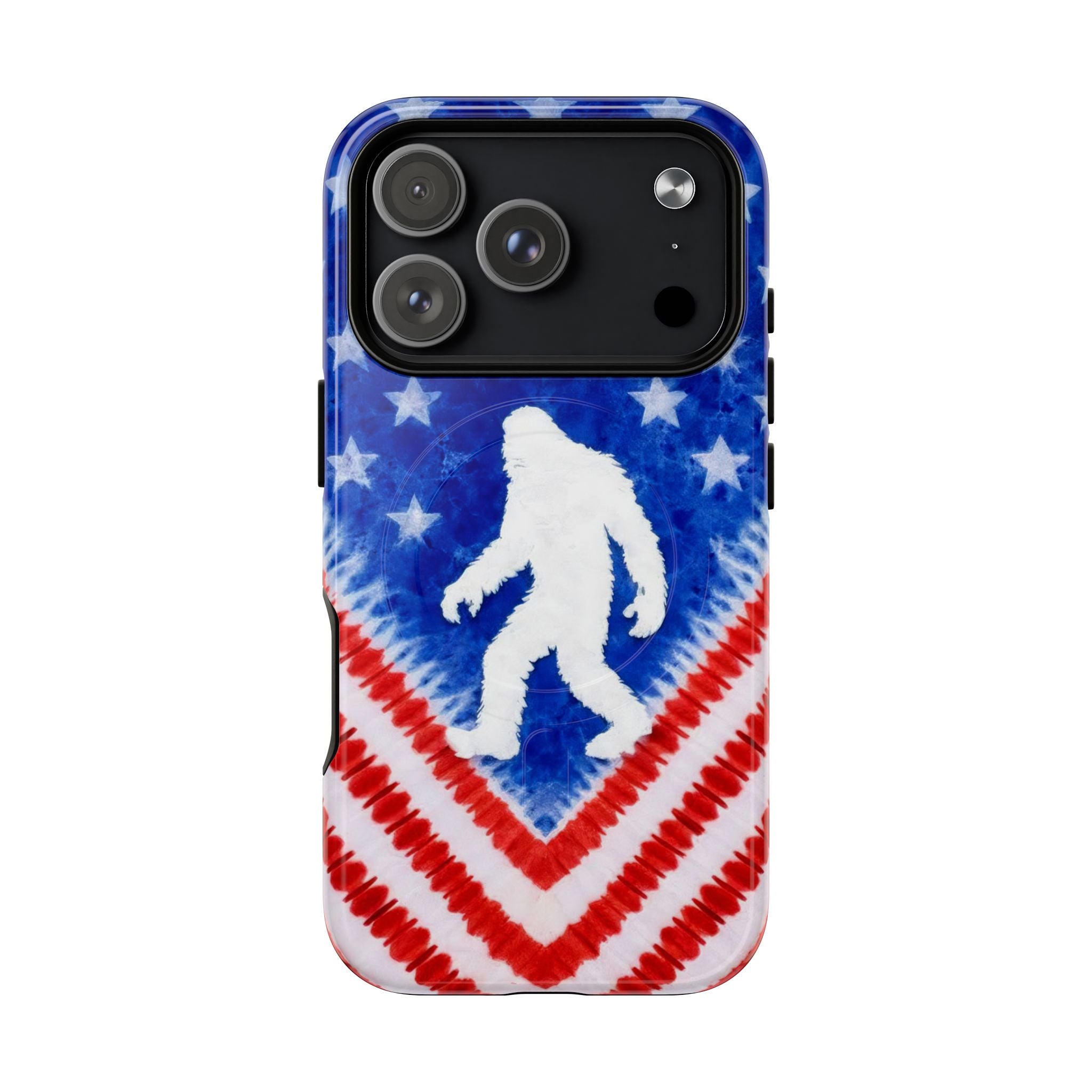 BIGFOOT FLAG RED WHITE & BLUE SWIRL MAGNETIC PHONE CASE  - TLTW2105265