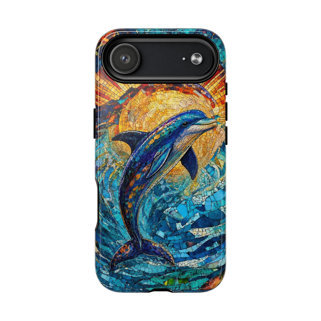 DOLPHIN STAINED GLASS MAGNETIC PHONE CASE  - TLTW1305265