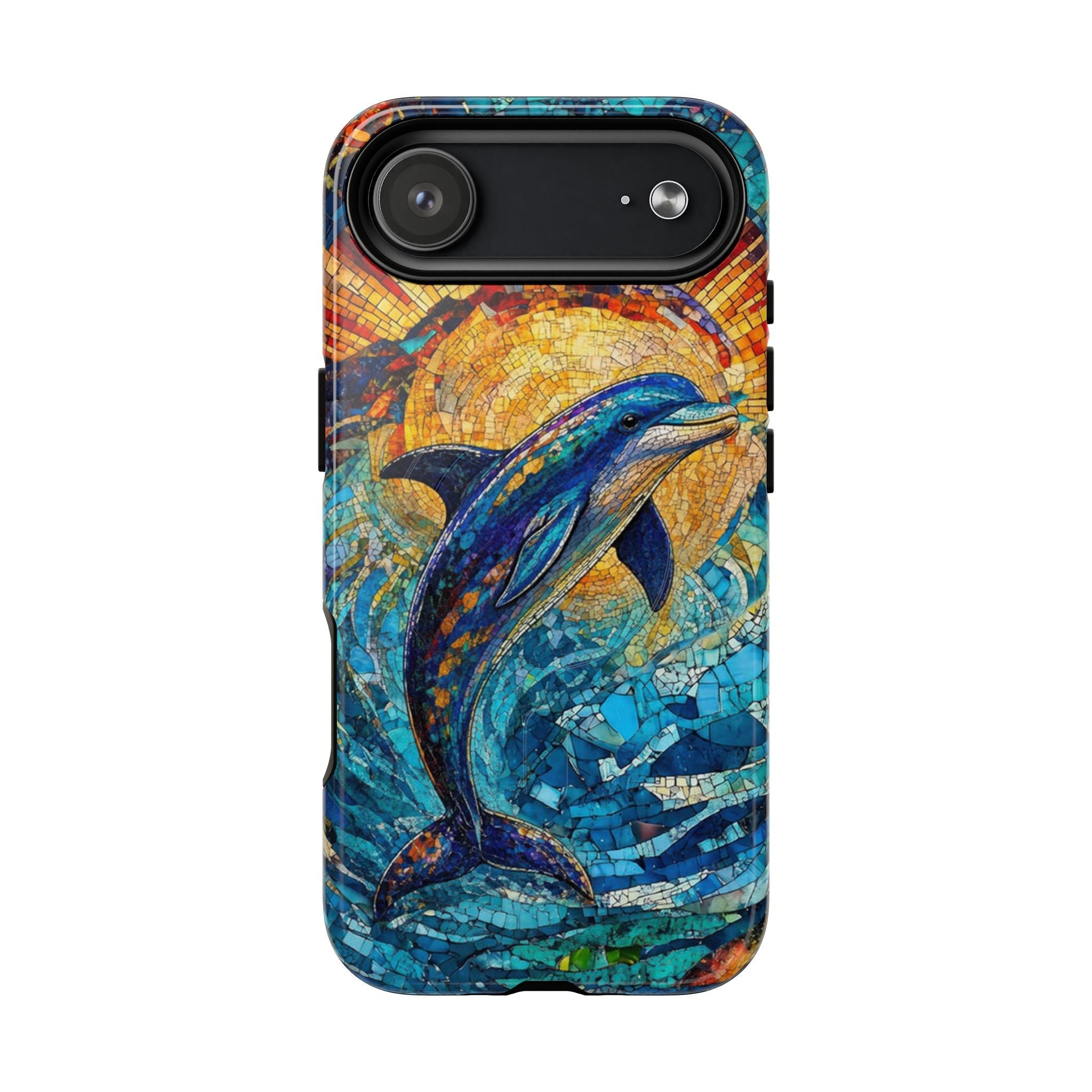 DOLPHIN STAINED GLASS MAGNETIC PHONE CASE  - TLTW1305265