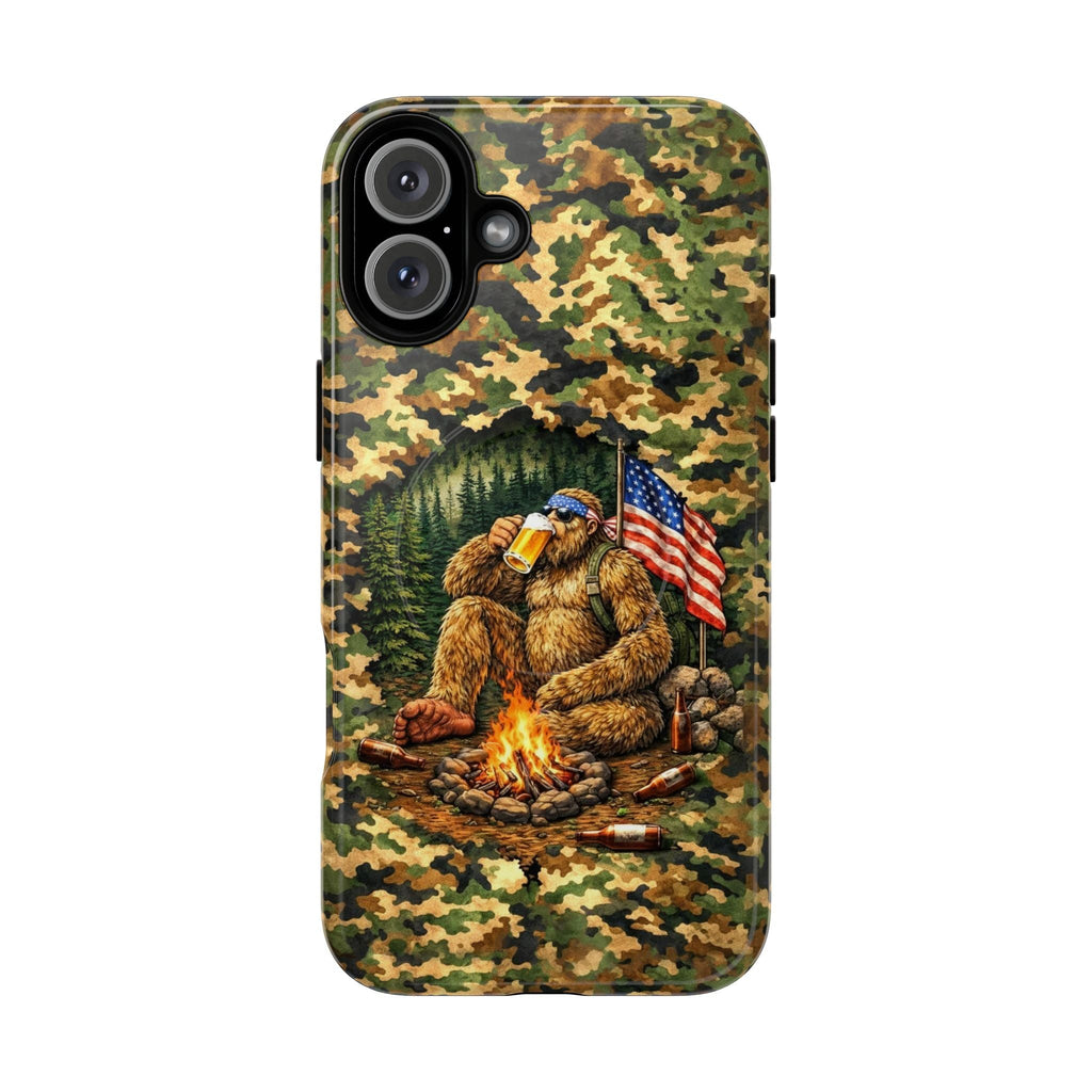 BIGFOOT CAMPFIRE CAMOUFLAGE MAGNETIC PHONE CASE   - TLHN1604264
