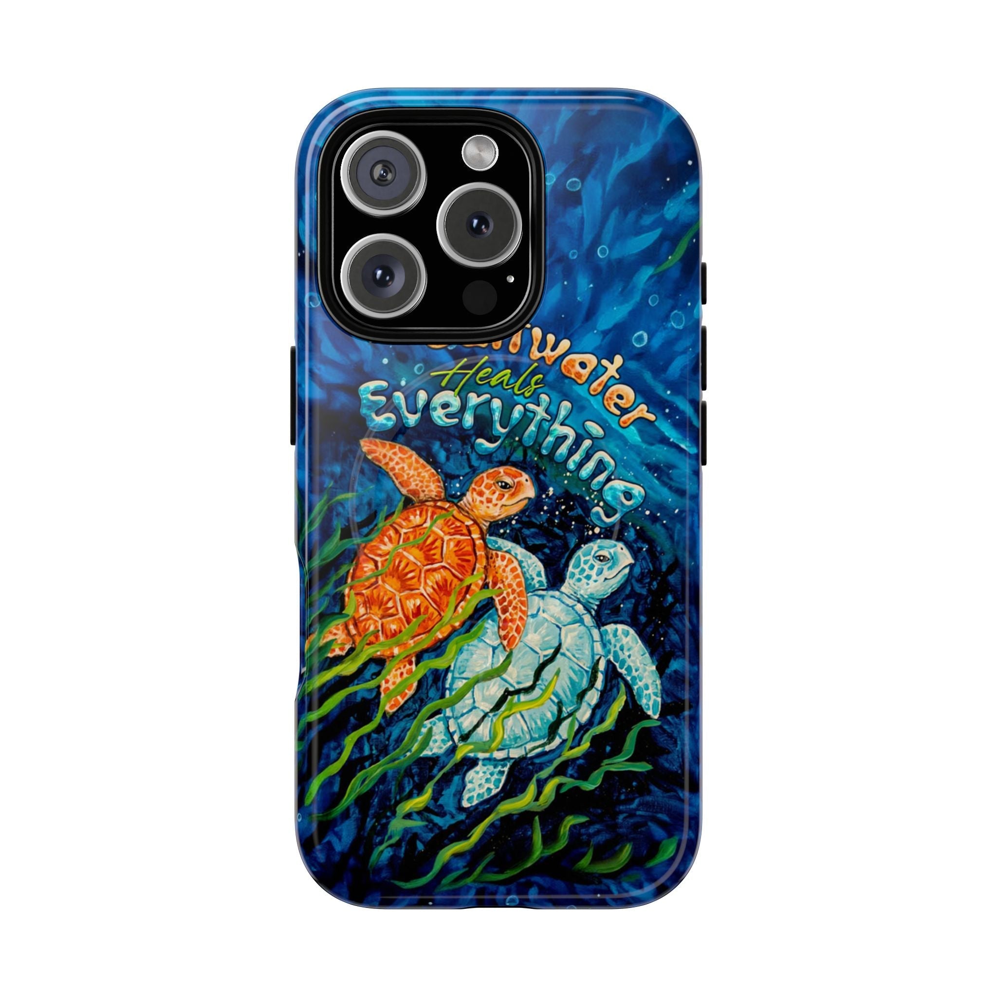 SALTWATER HEALS EVERYTHING TURTLE MAGNETIC PHONE CASE  - TLTW2005264