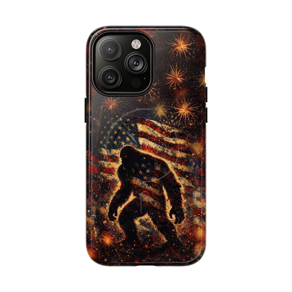 BIGFOOT STARS AND STRIPES GRUNGE ART MAGNETIC  PHONE CASE  - TLHN2004264