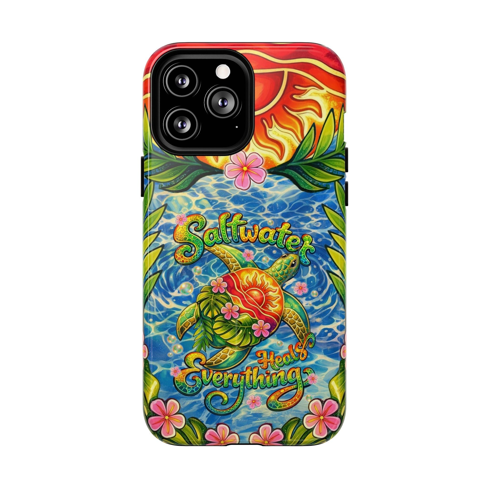SALTWATER HEALS EVERYTHING TURTLE MAGNETIC PHONE CASE - TLNT1704262