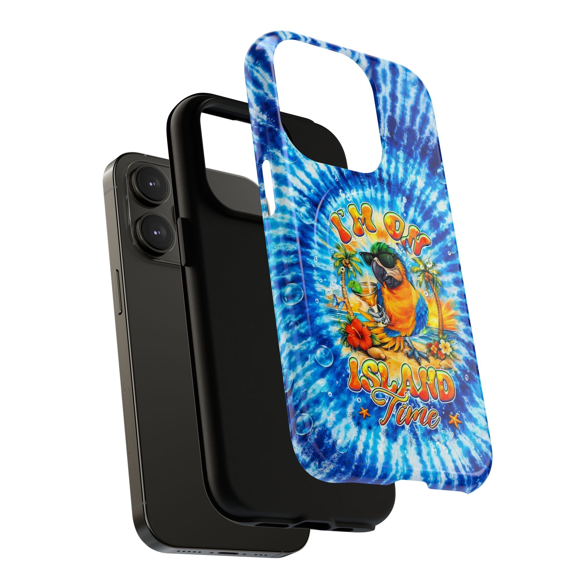 I'M ON ISLAND TIME PARROT  MAGNETIC PHONE CASE  - TLHG1604261