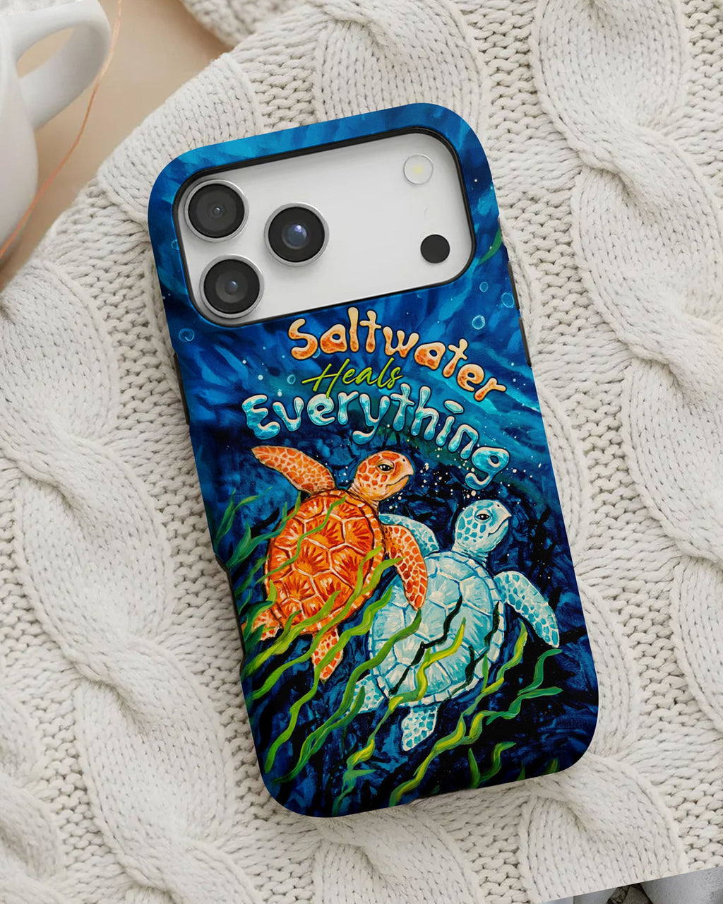 SALTWATER HEALS EVERYTHING TURTLE  PHONE CASE  - TLTW2005264