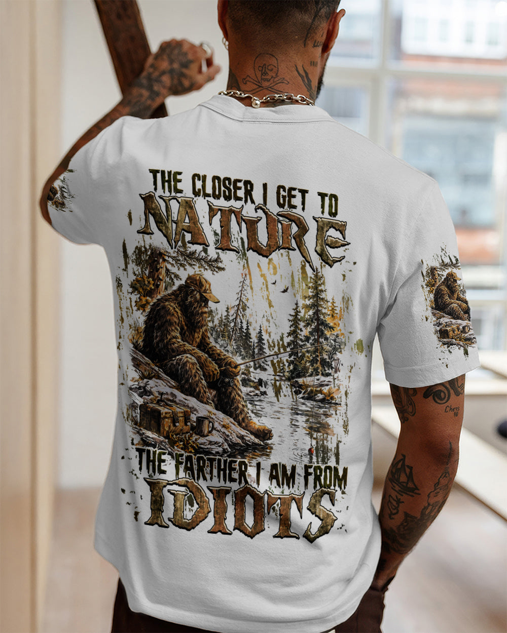 THE CLOSER I GET TO NATURE BIGFOOT ALL OVER PRINT - TLHG0506263