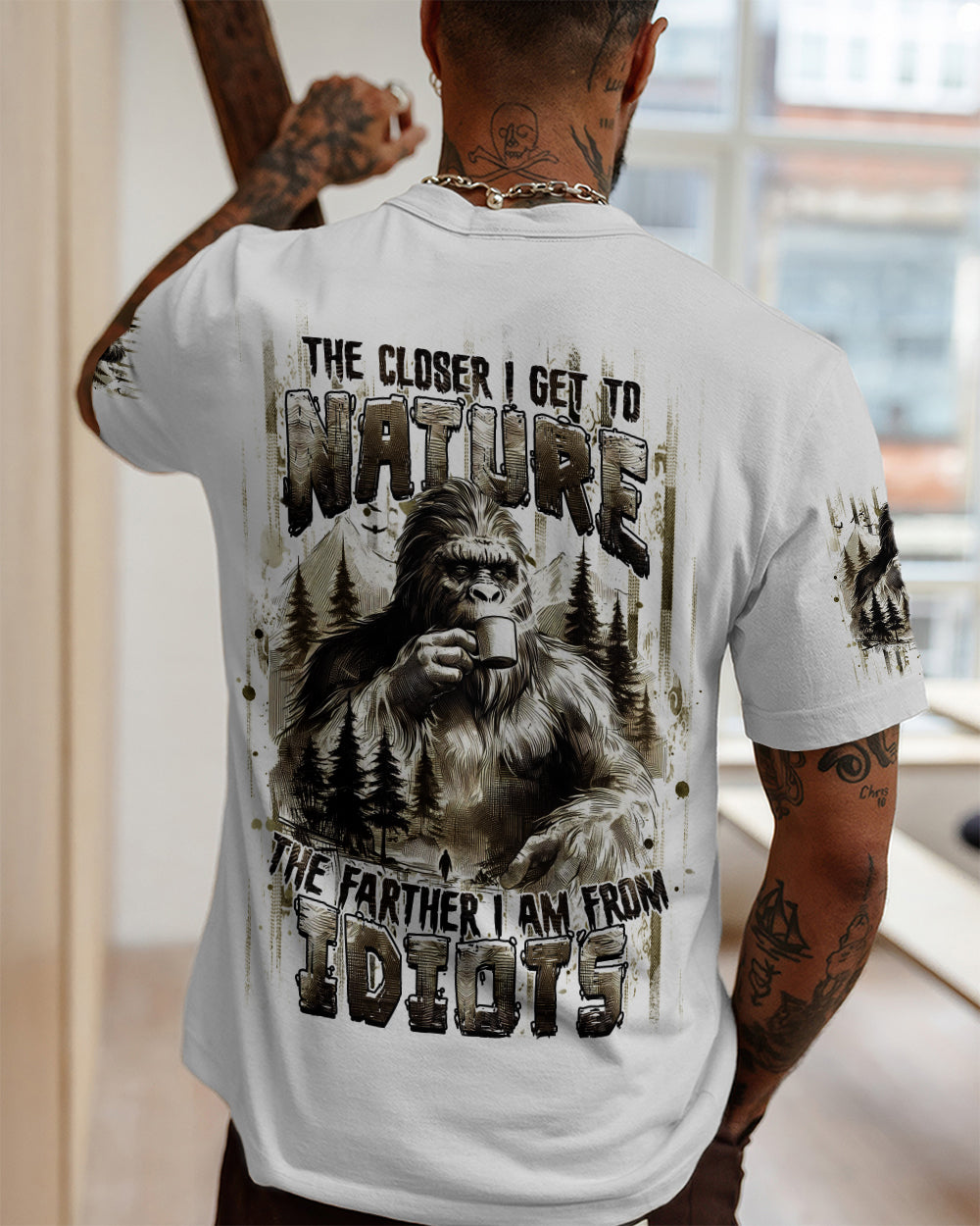 THE CLOSER I GET TO NATURE BIGFOOT ALL OVER PRINT - TLHG0106262
